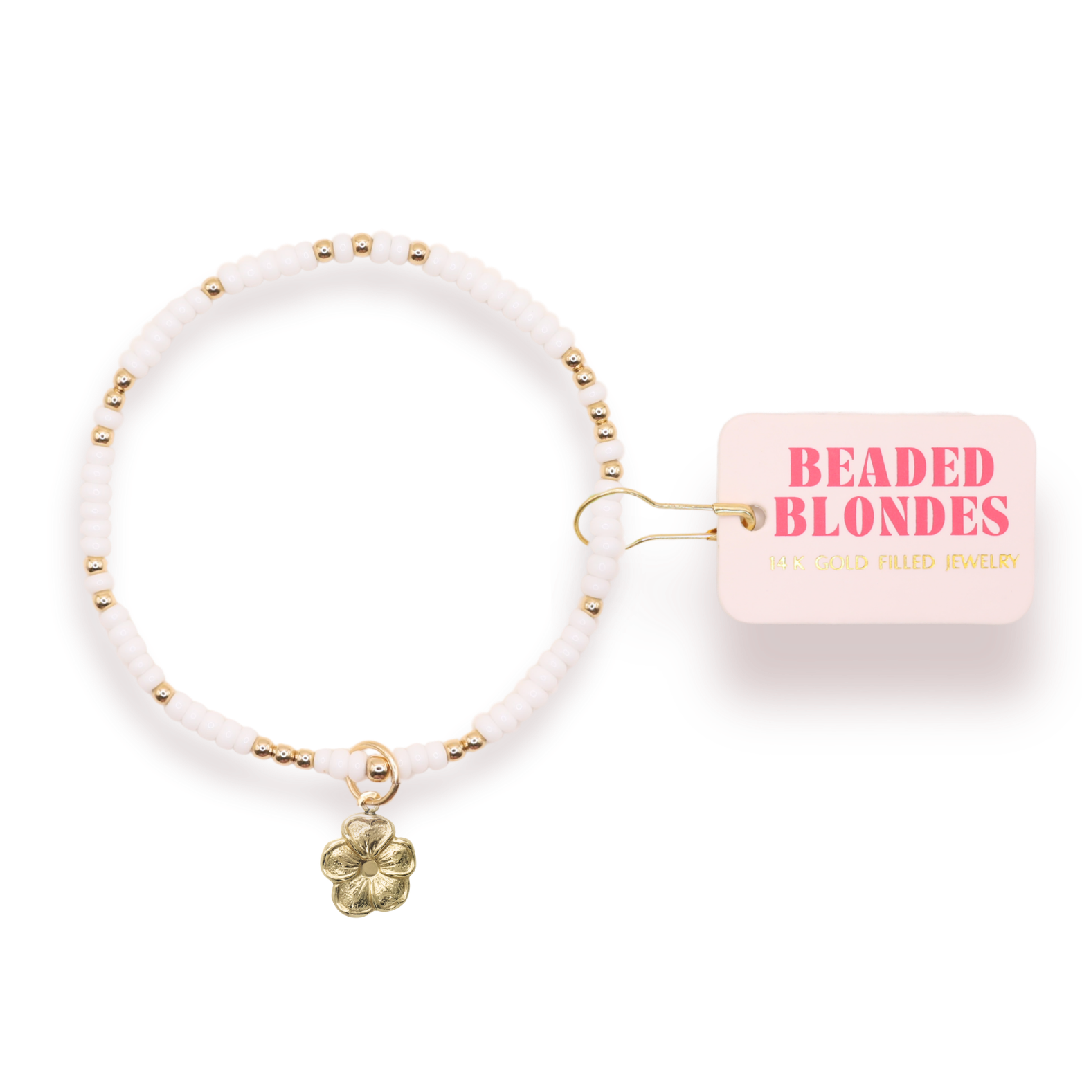 Gold Flower Charm Bracelet (Sale)