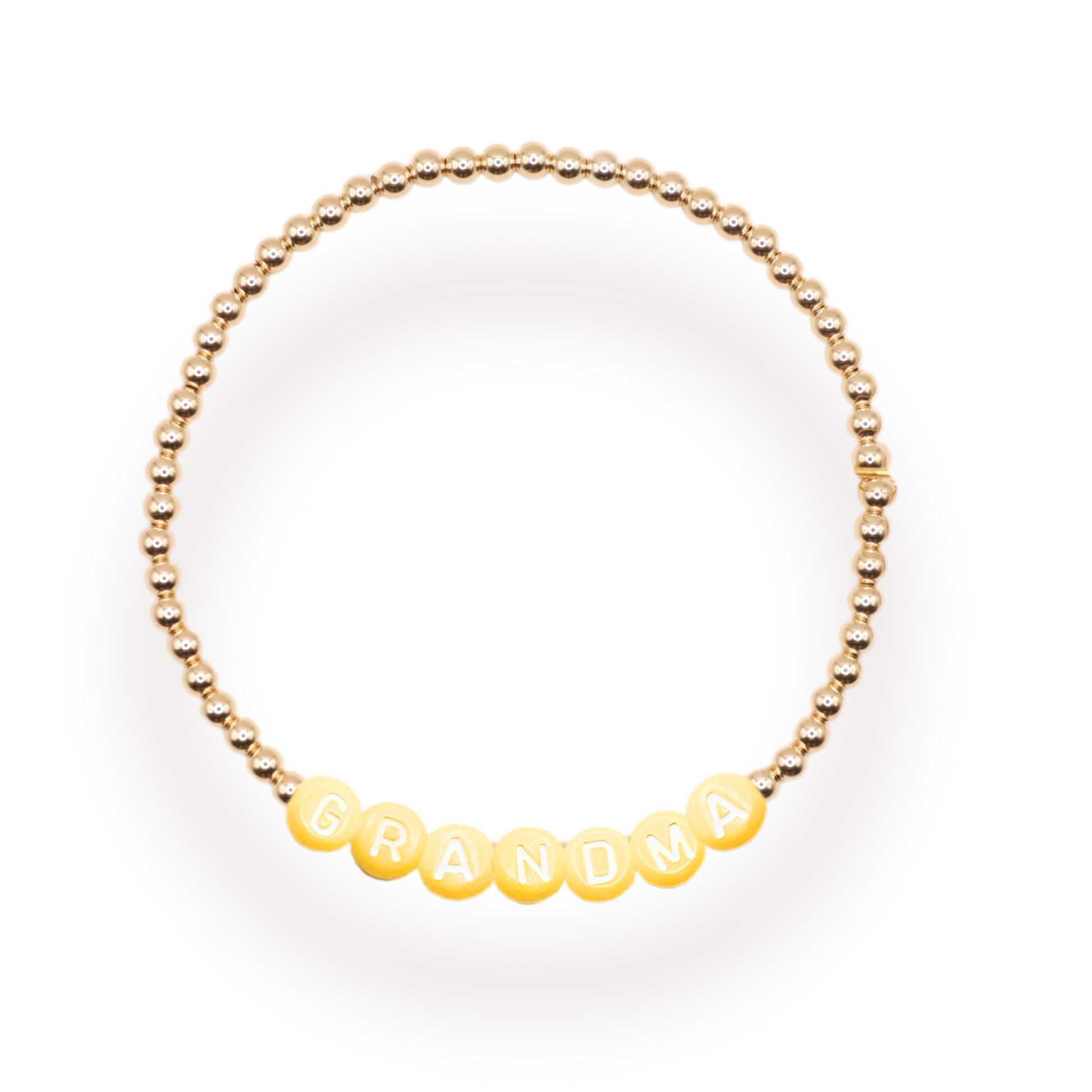 Custom Yellow Pastel Letter Bracelet