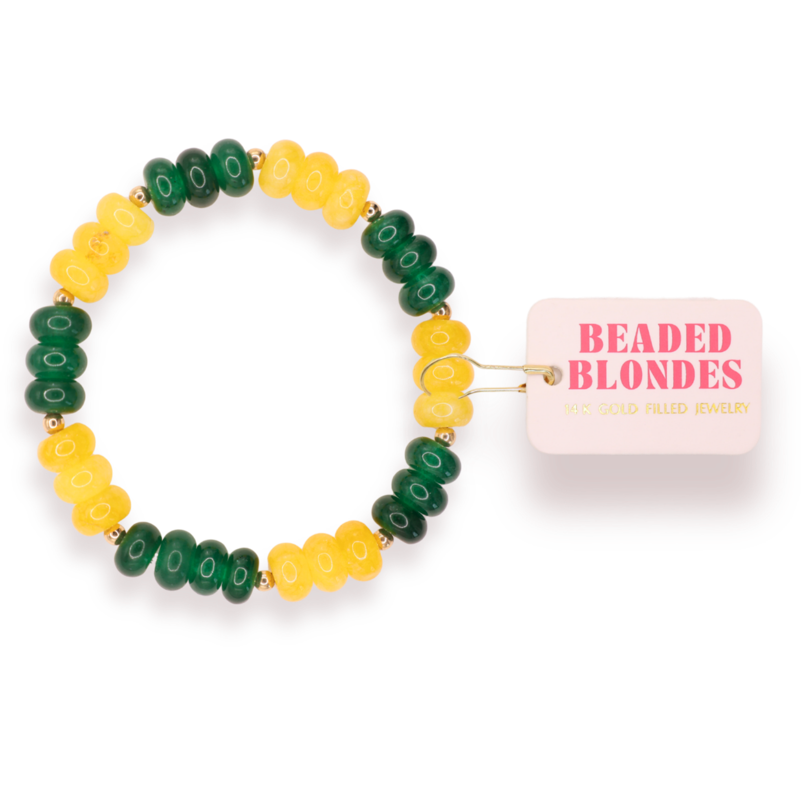 Green & Yellow Gemstone Bracelet (Sale)