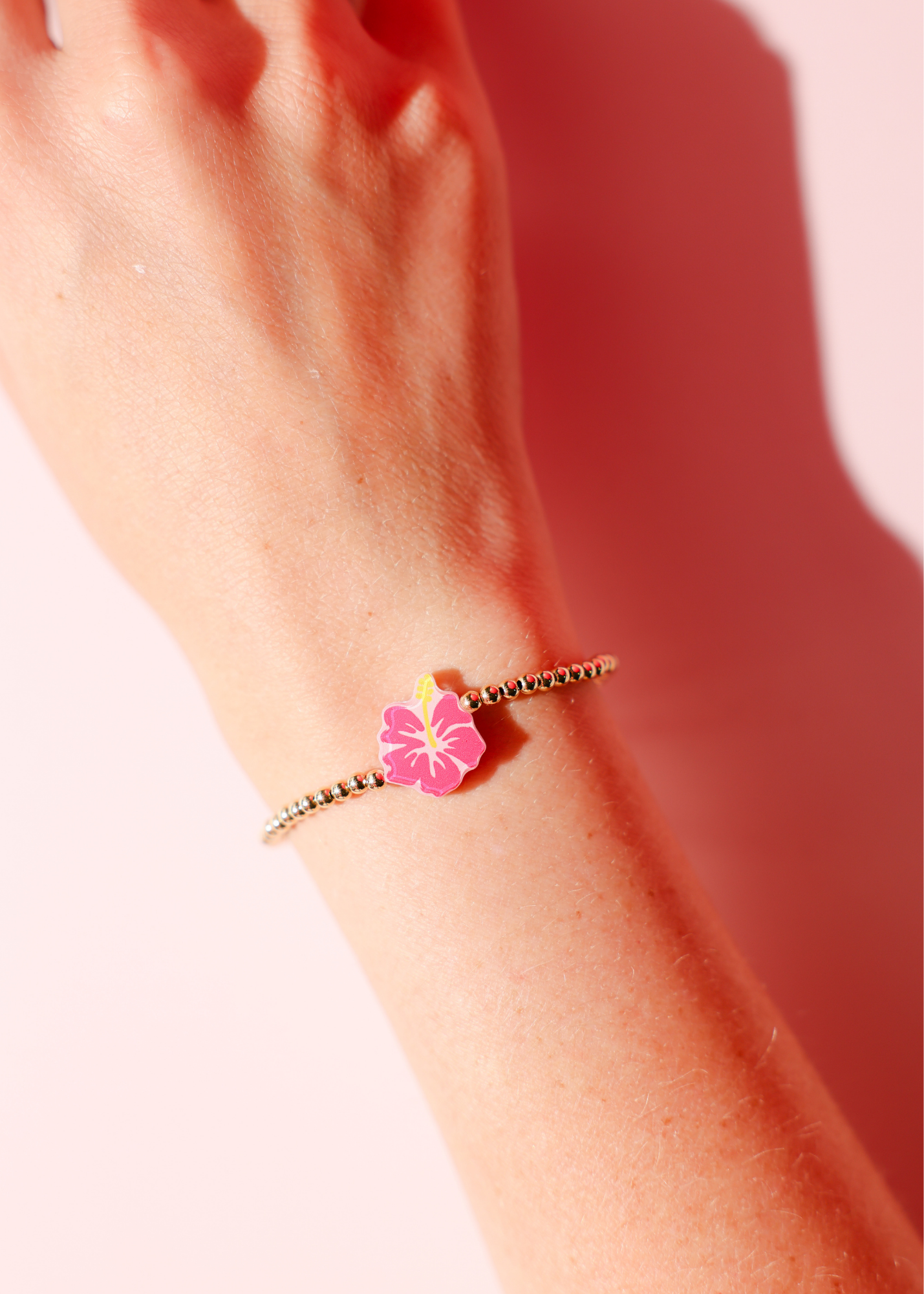 Hawaiian Flower Bracelet on Gold