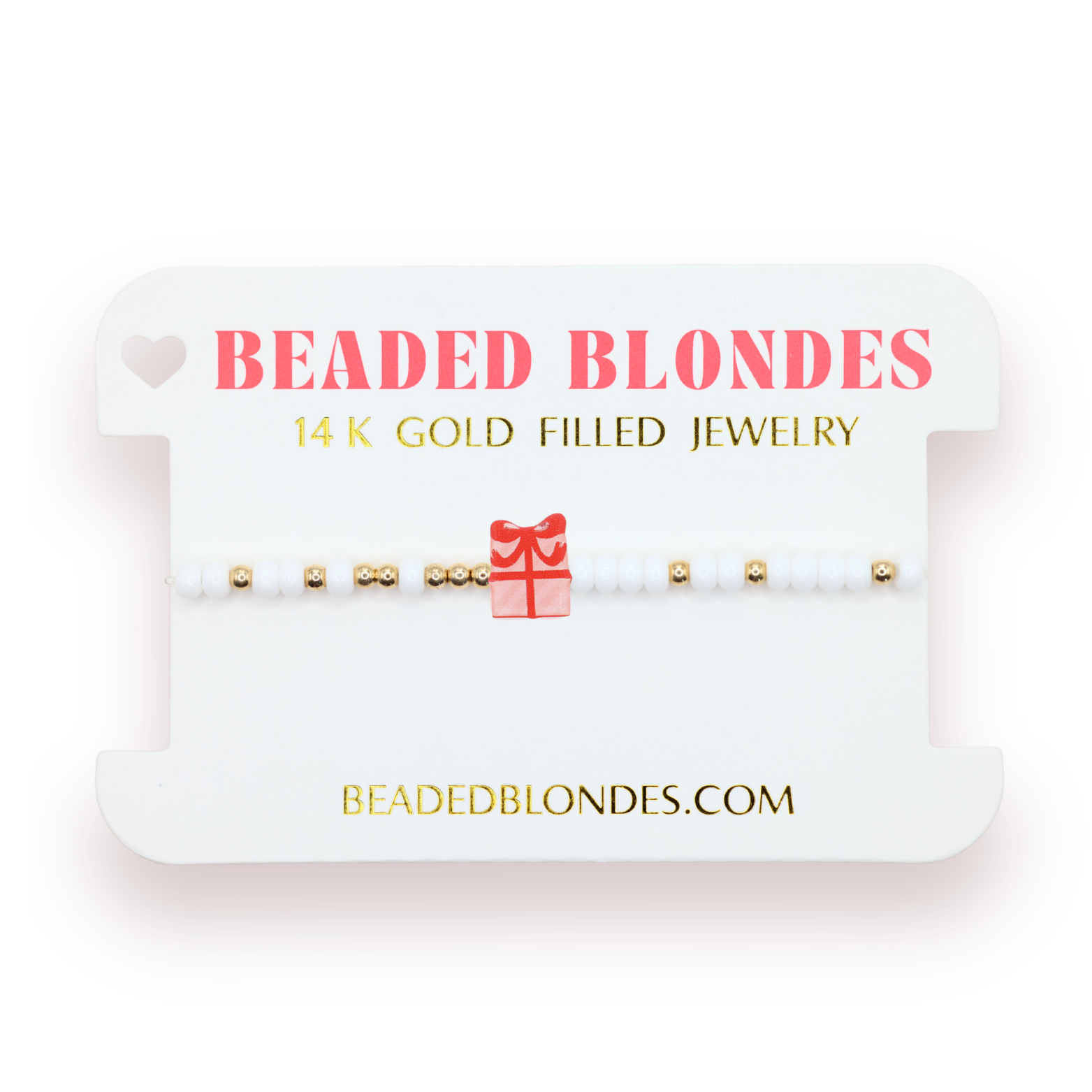 Holiday Gift on White Sprinkle Bracelet (Sale)