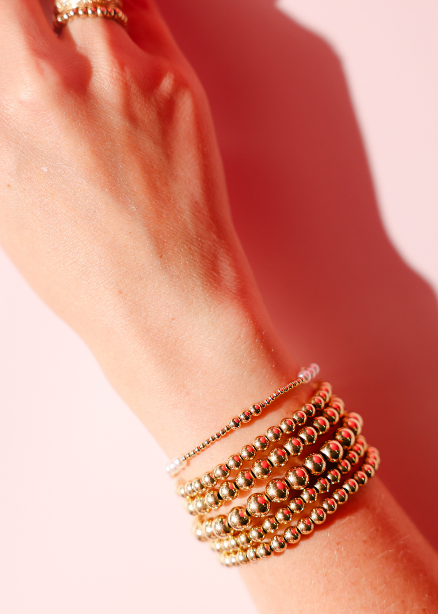 ILY Gold + Pearl Alternating Bracelet