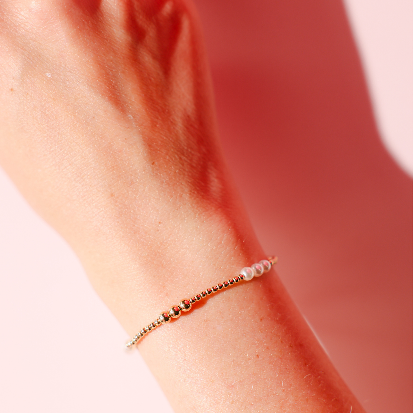 ILY Gold + Pearl Alternating Bracelet