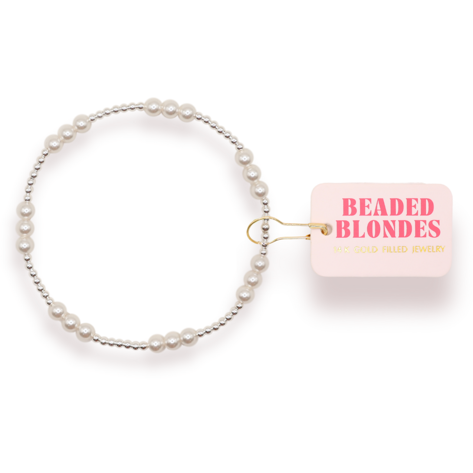 ILY Pearl Bracelet in Silver