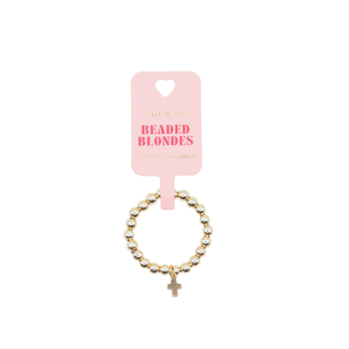 Mini Cross Charm Ring