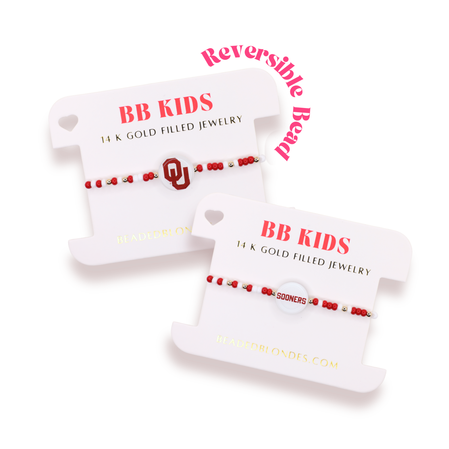Oklahoma (OU) Logo Bracelet on Color (Kids Size)