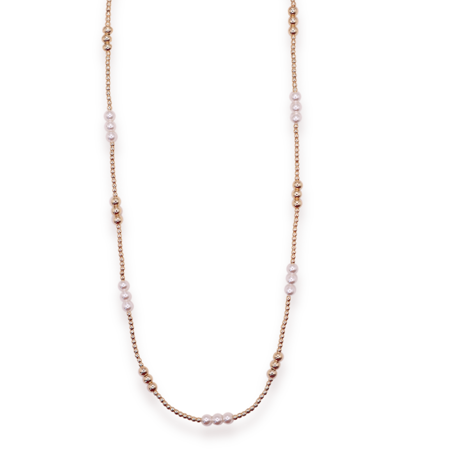 ILY Gold + Pearl Alternating Necklace