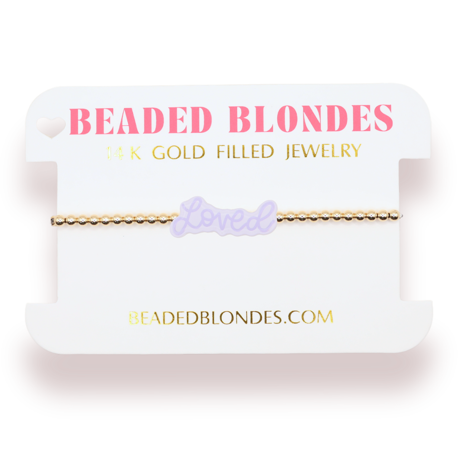 Cursive Loved Bracelet on Gold