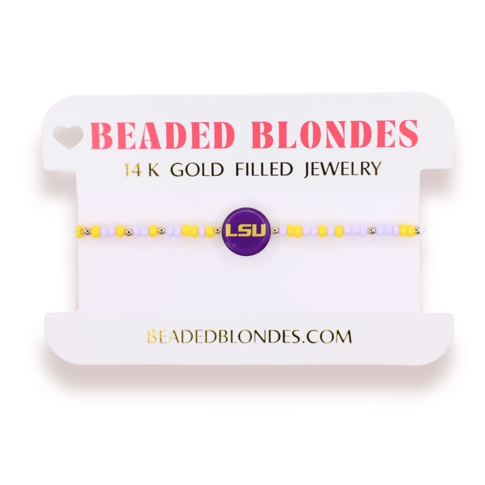 LSU Logo Flip Bracelet on Color