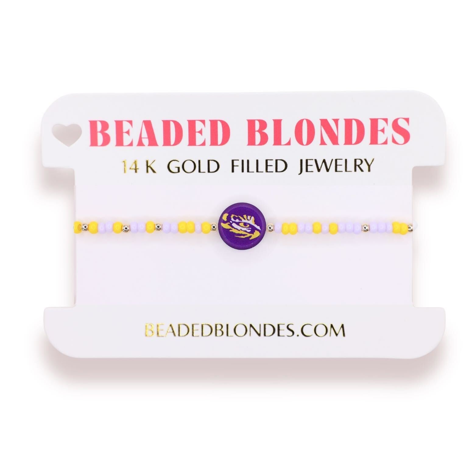 LSU Logo Flip Bracelet on Color