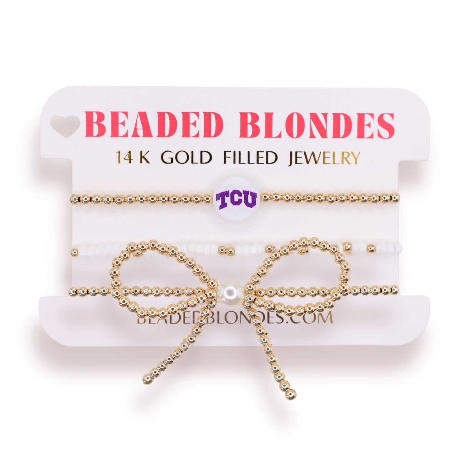 TCU Logo Flip Bow Stack of 3