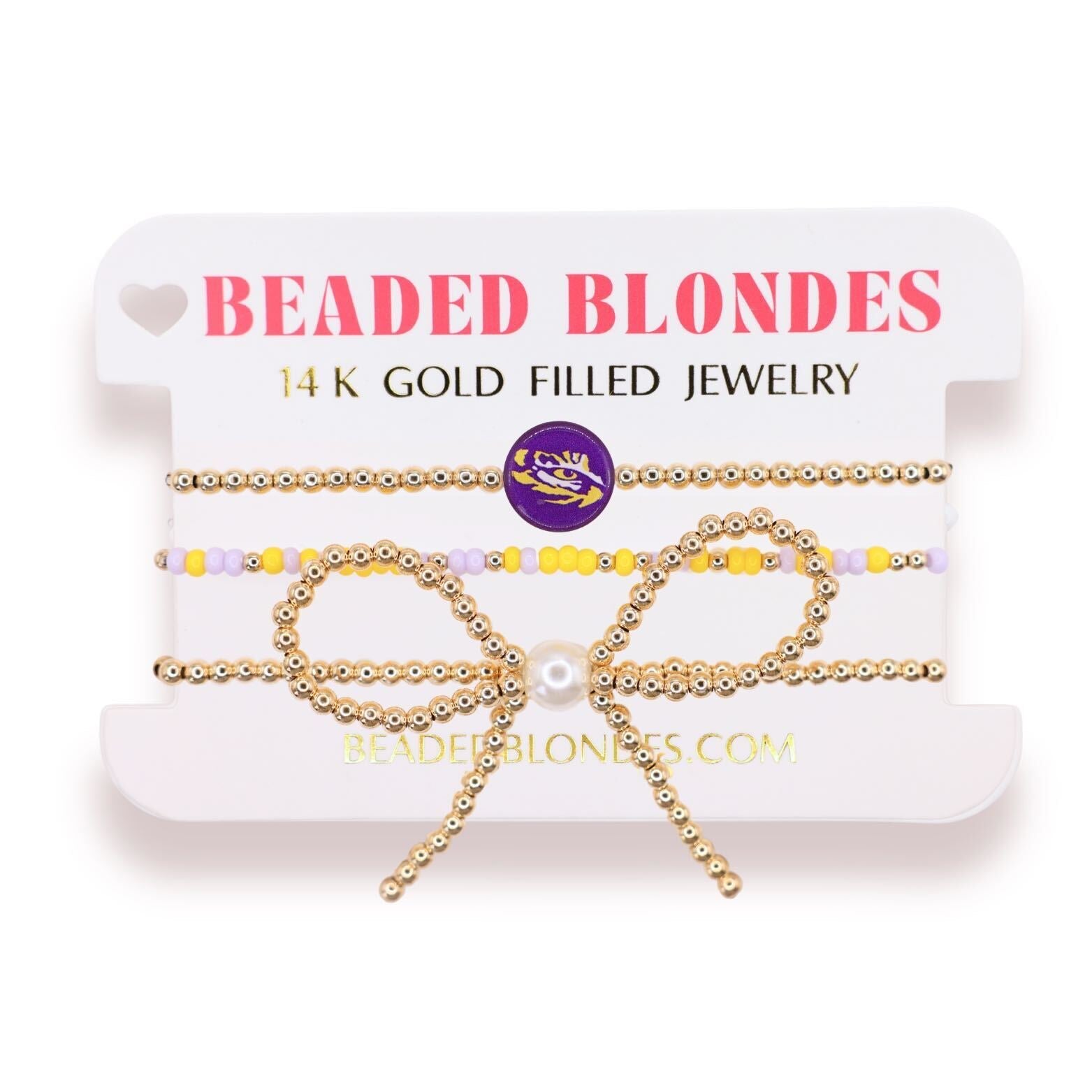 LSU Logo Flip Bow Stack of 3