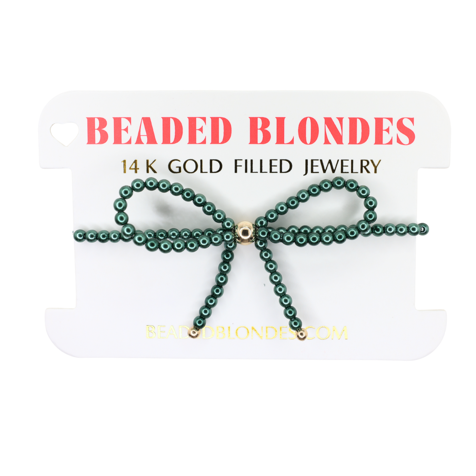 Green Pearl Bow Bracelet