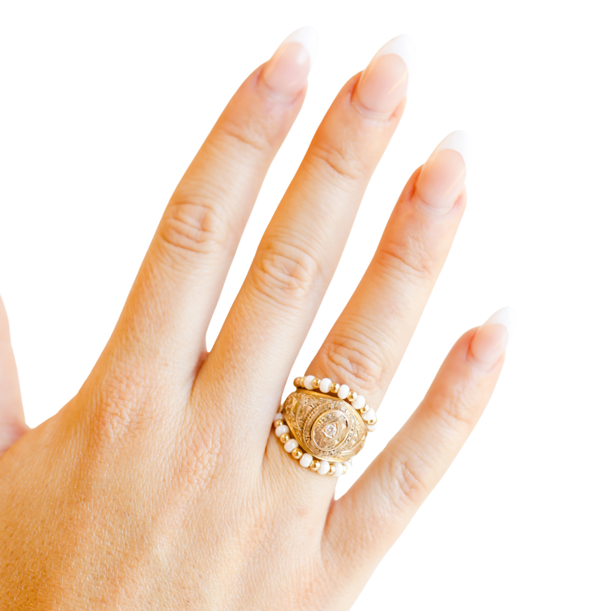 The Poppi Ring in White