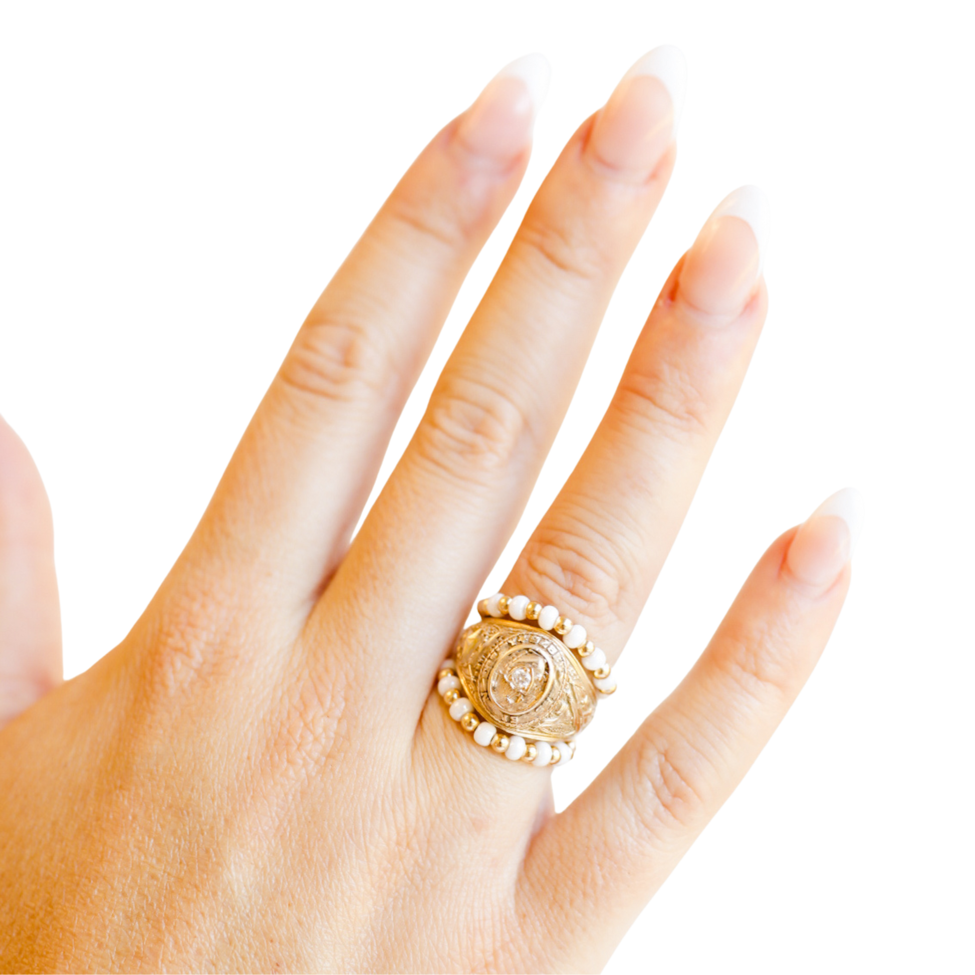 The Poppi Ring in White