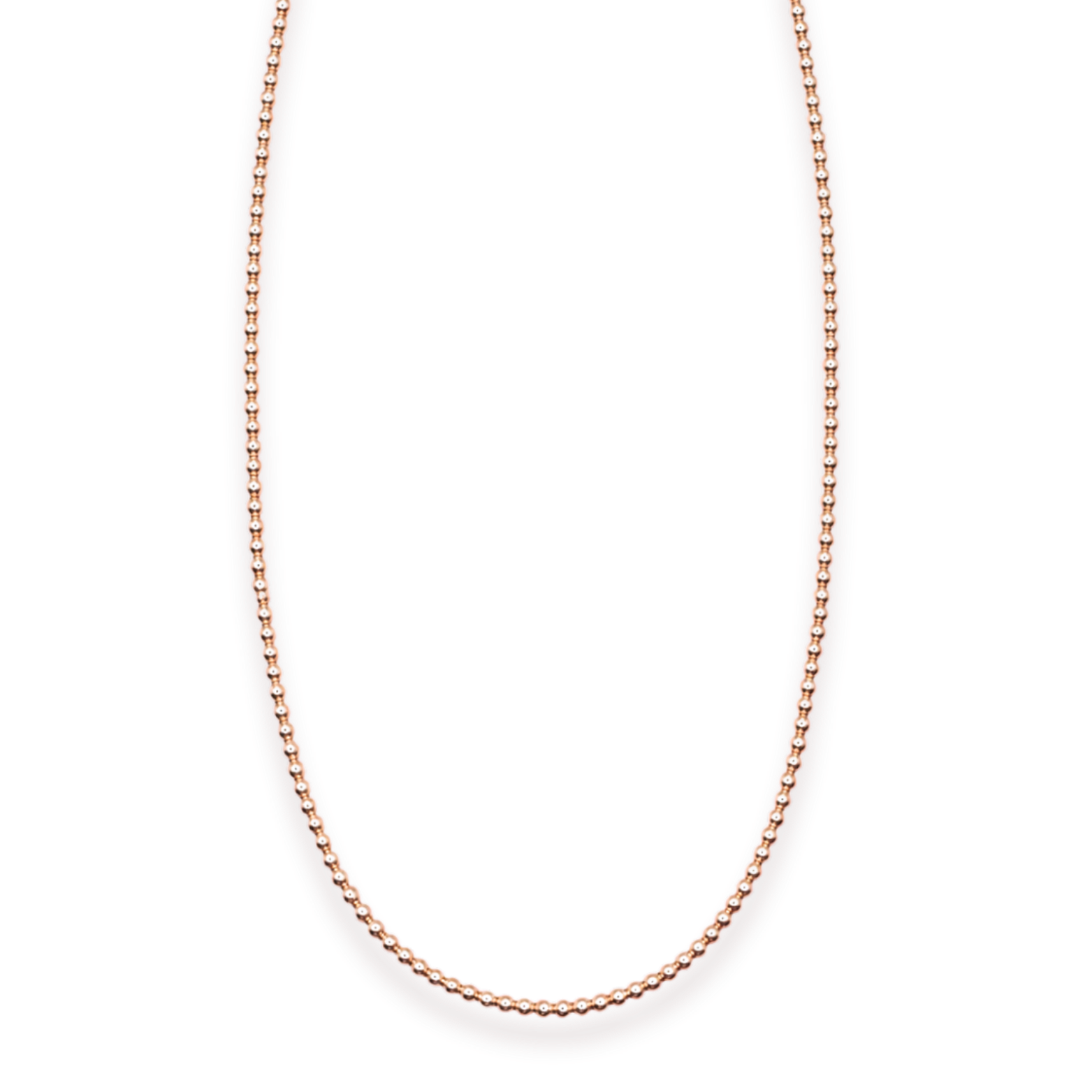 3MM Gold Beaded Necklace