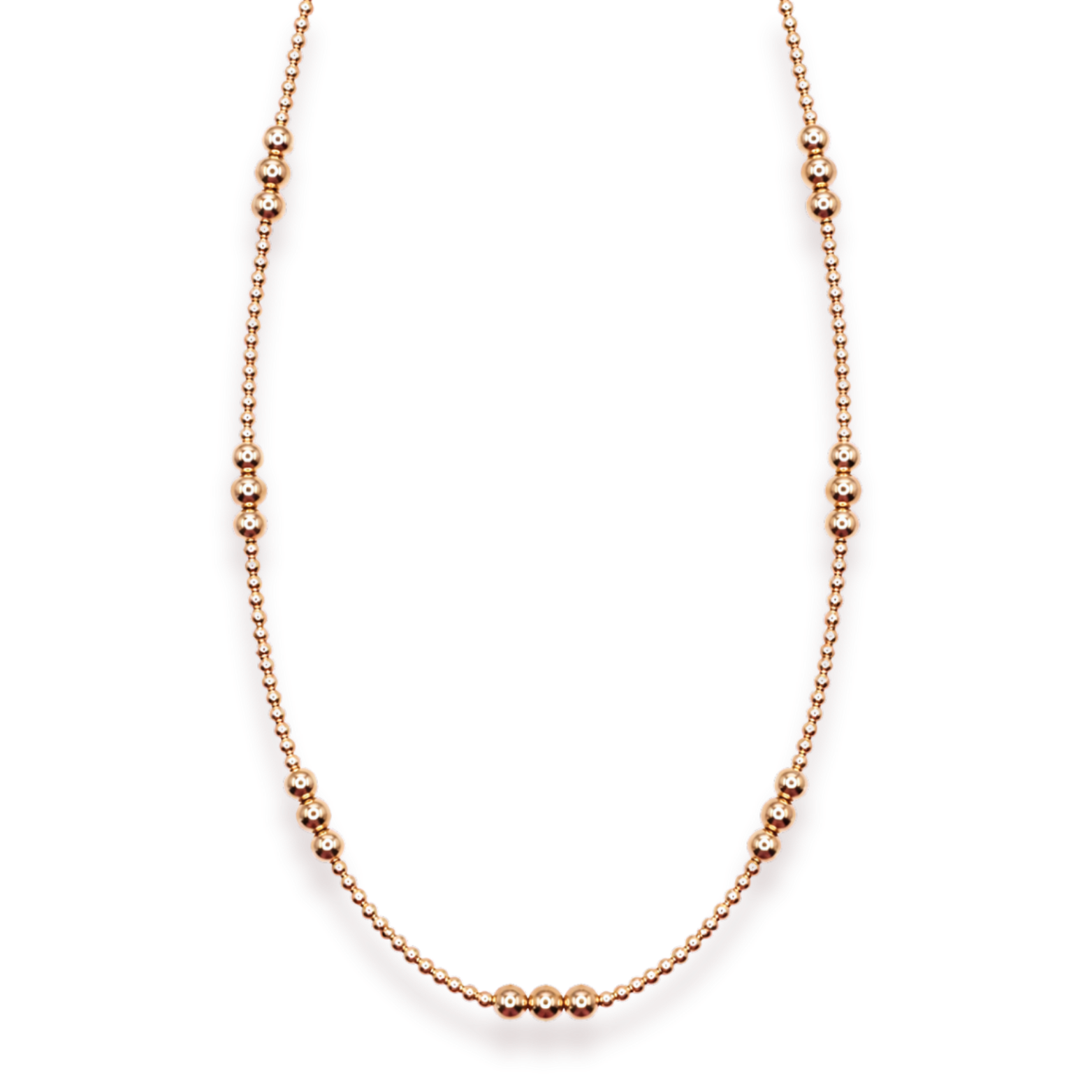 ILY Gold Beaded Necklace
