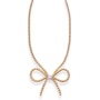 Gold Beaded Bow Necklace