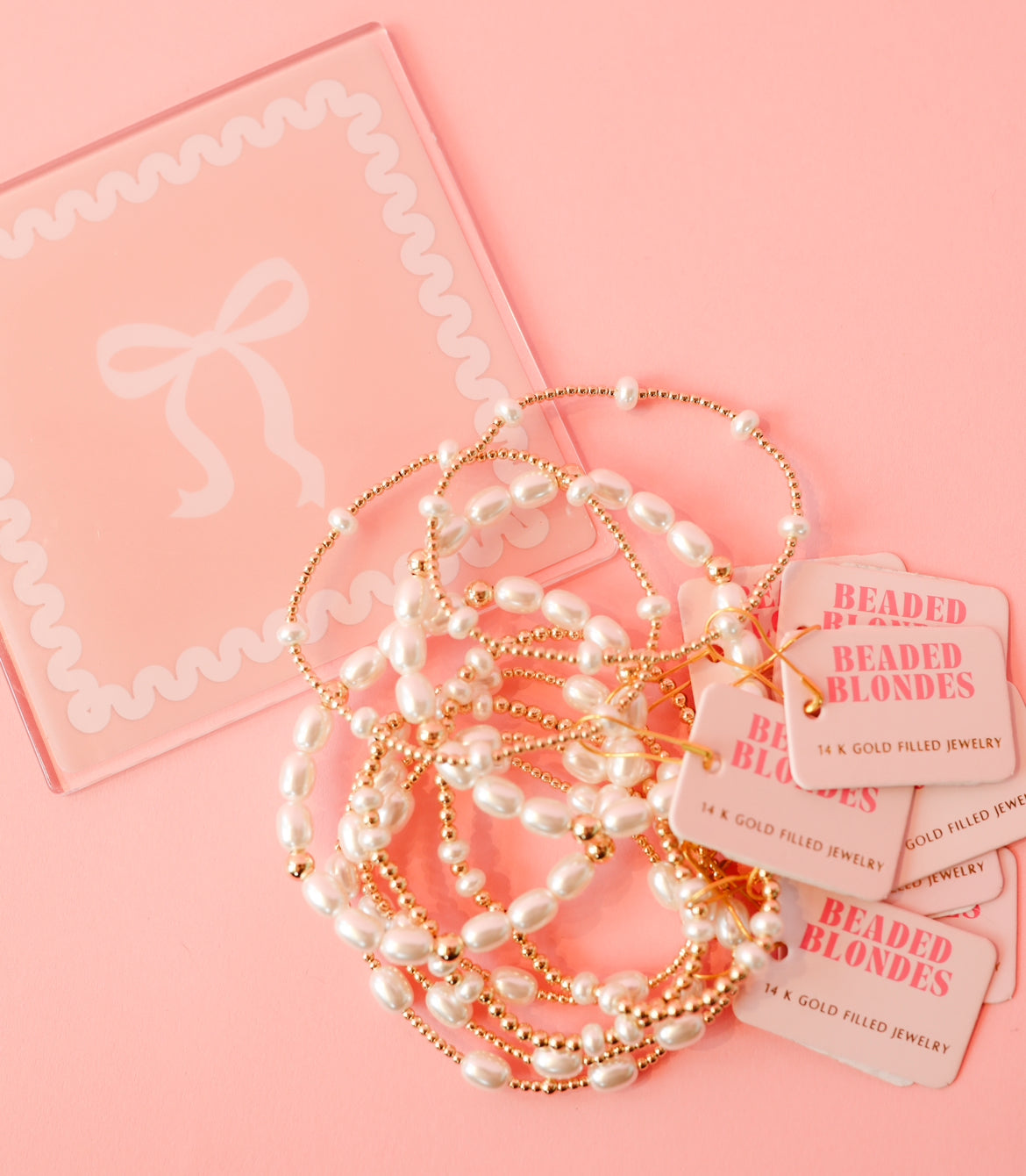 Dainty Kate Pearl Bracelet in Gold