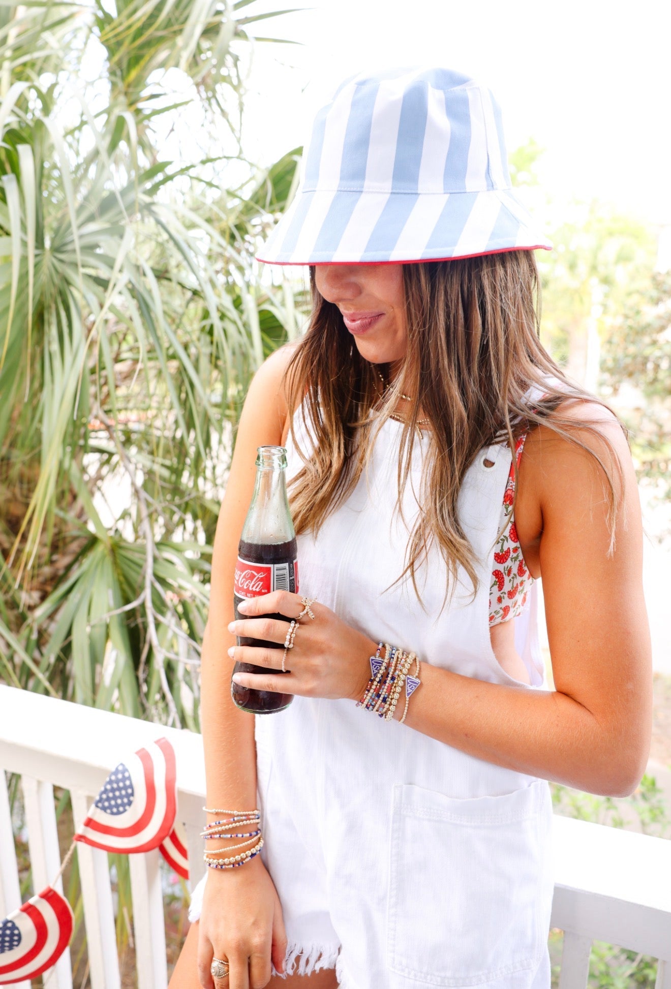 USA Flag Bracelet on Gold