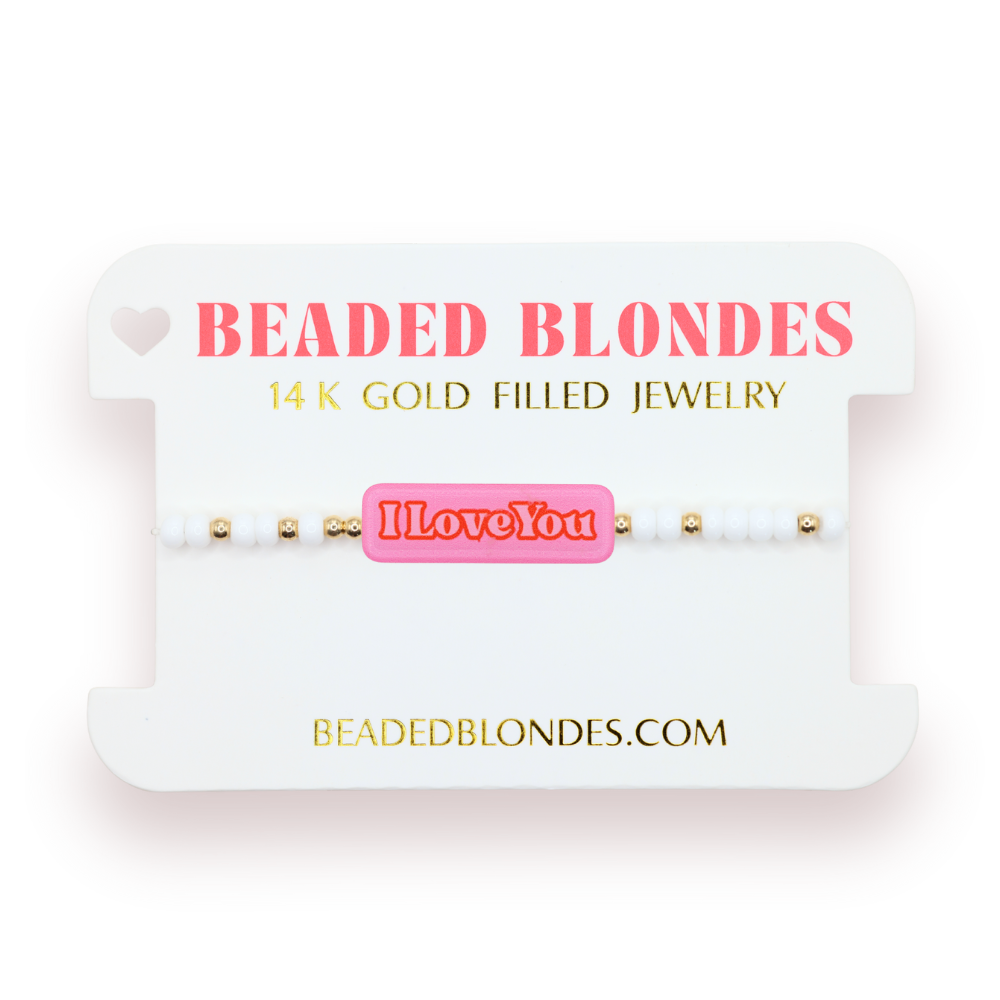 I Love You BB Bead Bracelet (Sale)