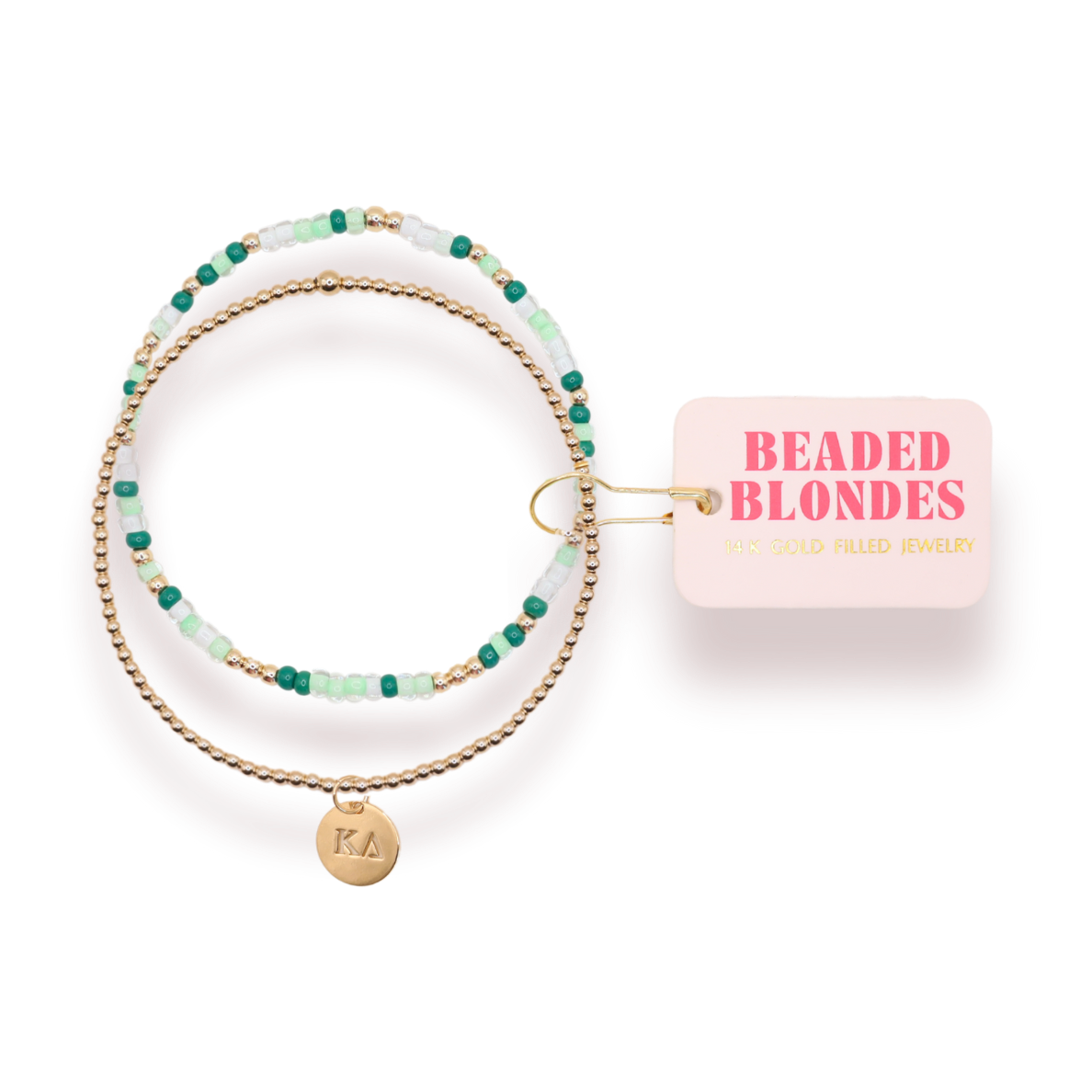 Kappa Delta Sprinkle + Charm Bracelet Stack