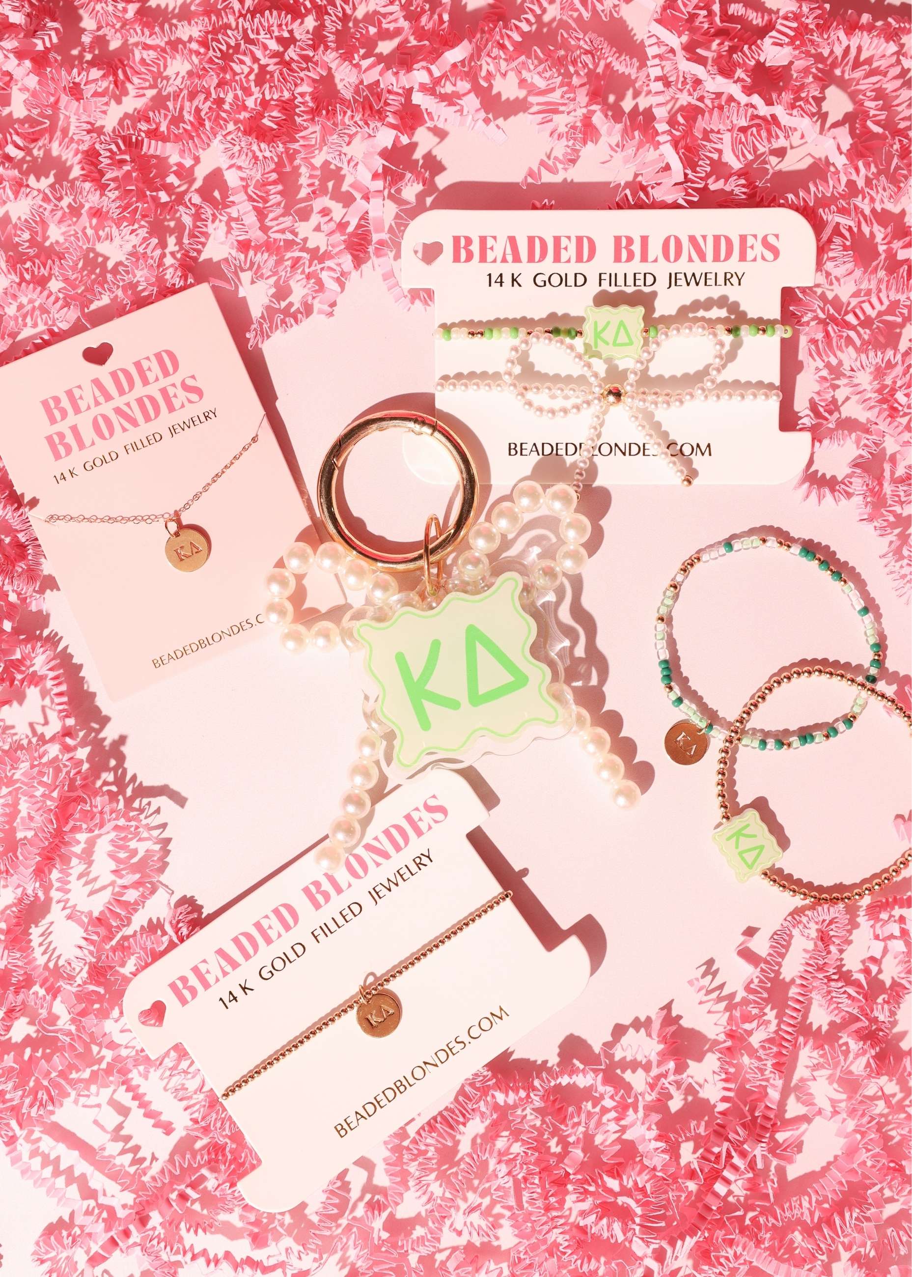 Kappa Delta Block Bracelet on Gold