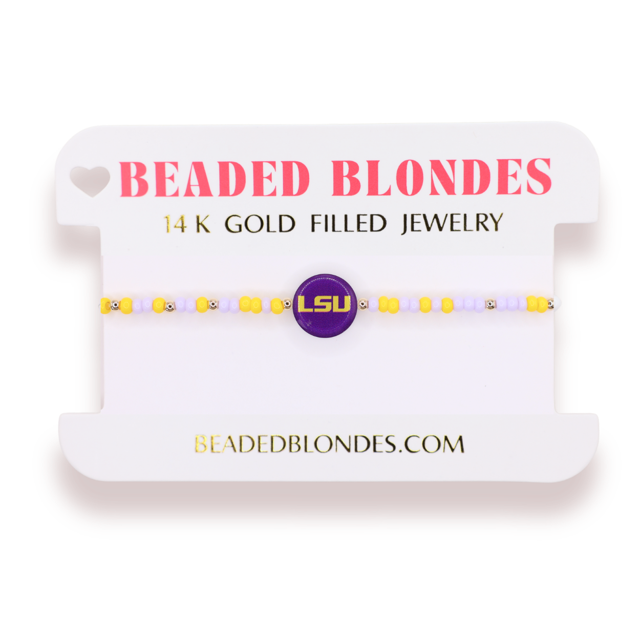 LSU Logo Bracelet on Color (Kids Size)