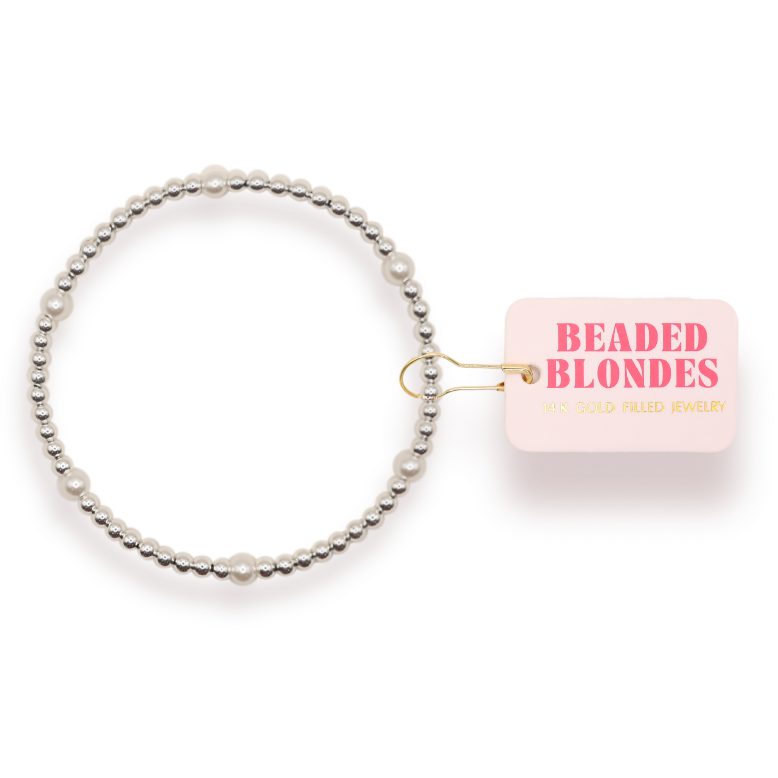 Madi Pearl Beaded Bracelet in Silver