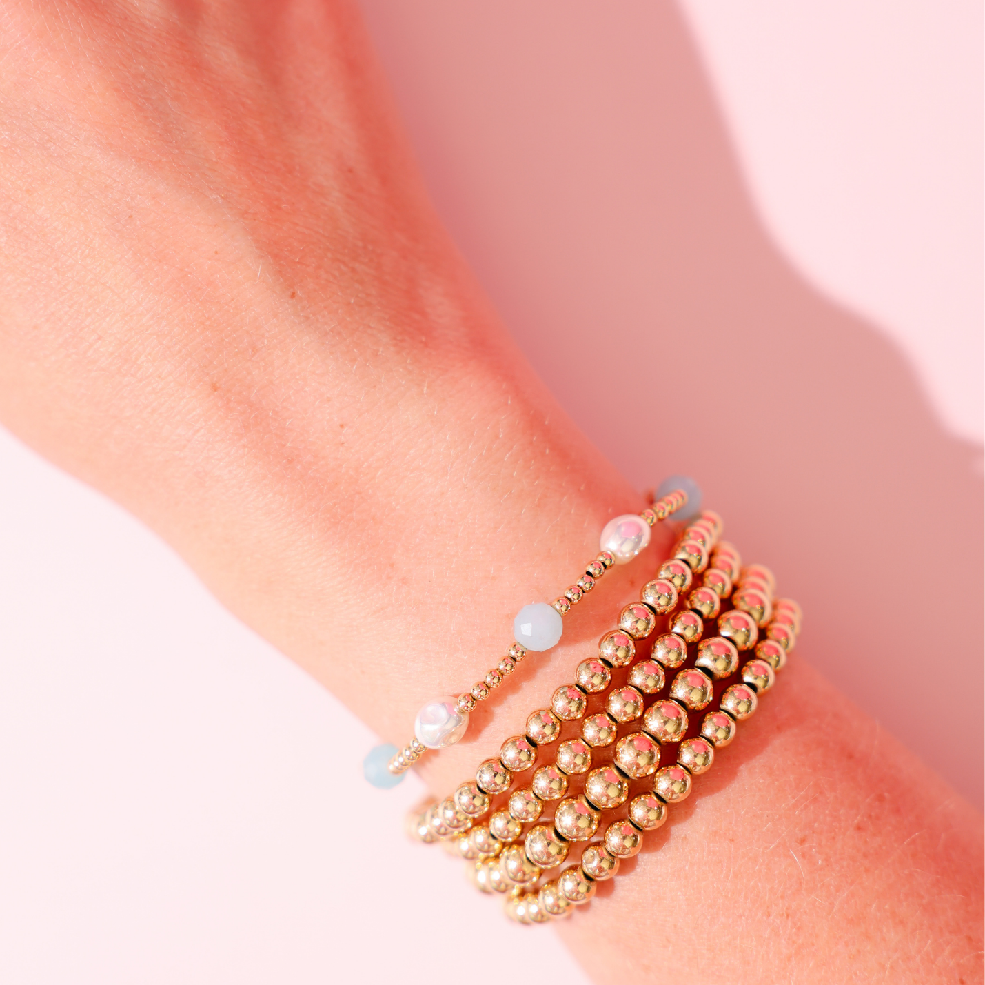 Light Blue Maggie Gemstone Bracelet
