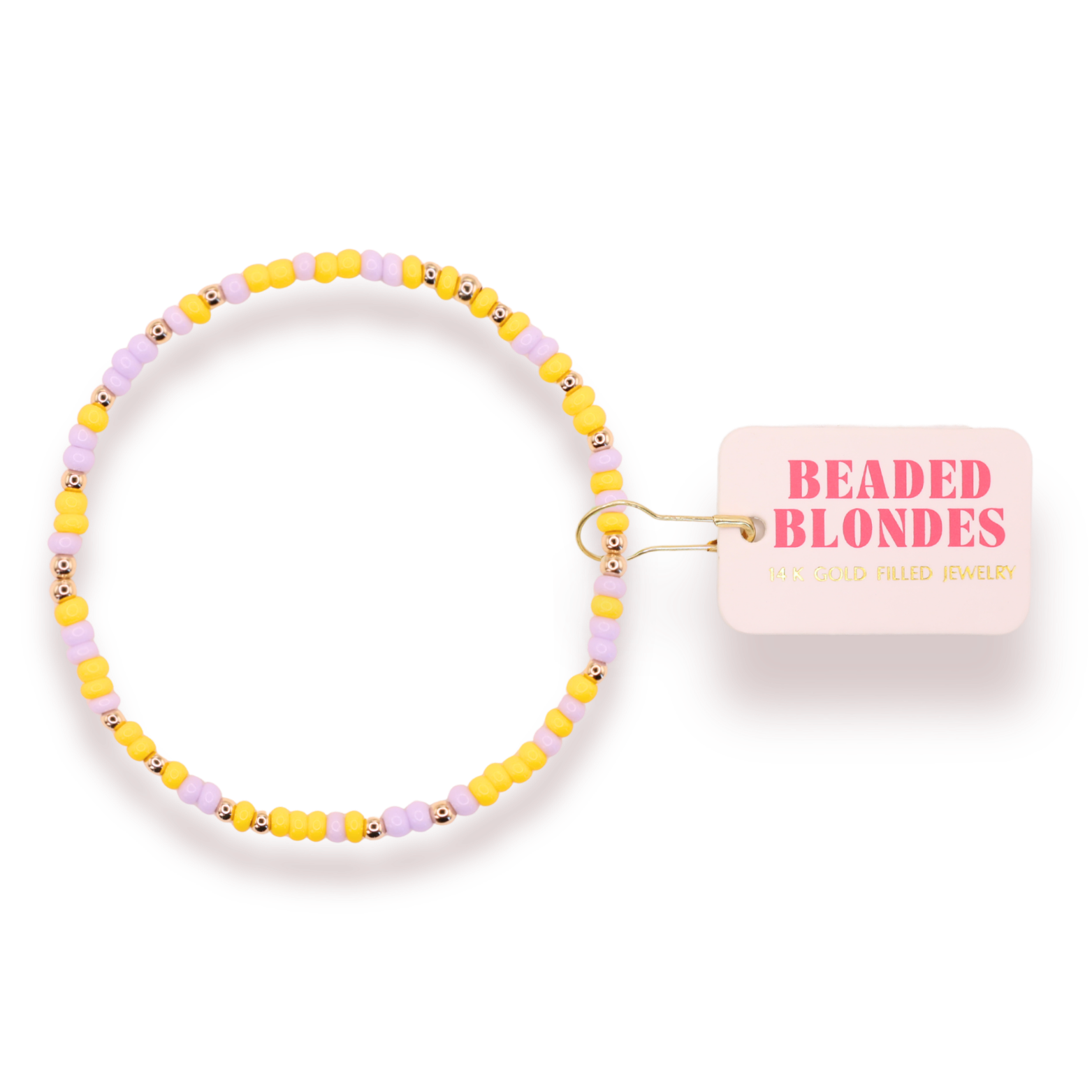 Lilac and Yellow Sprinkle Bracelet