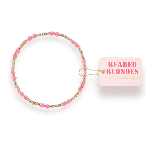 Hot Pink Hazel Bracelet in Gold