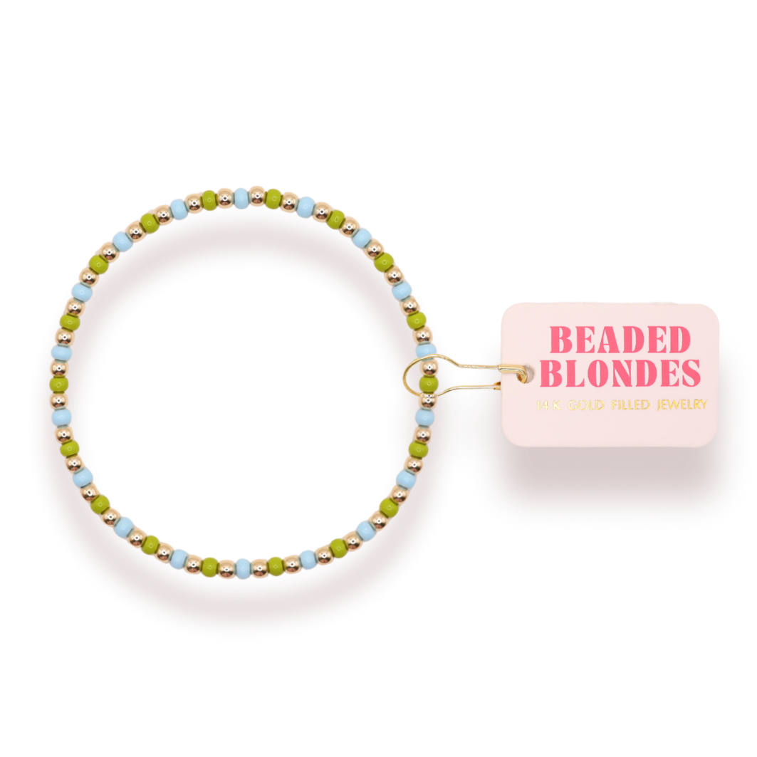 Lime Green and Powder Blue Demi Bracelet (Kids Size)