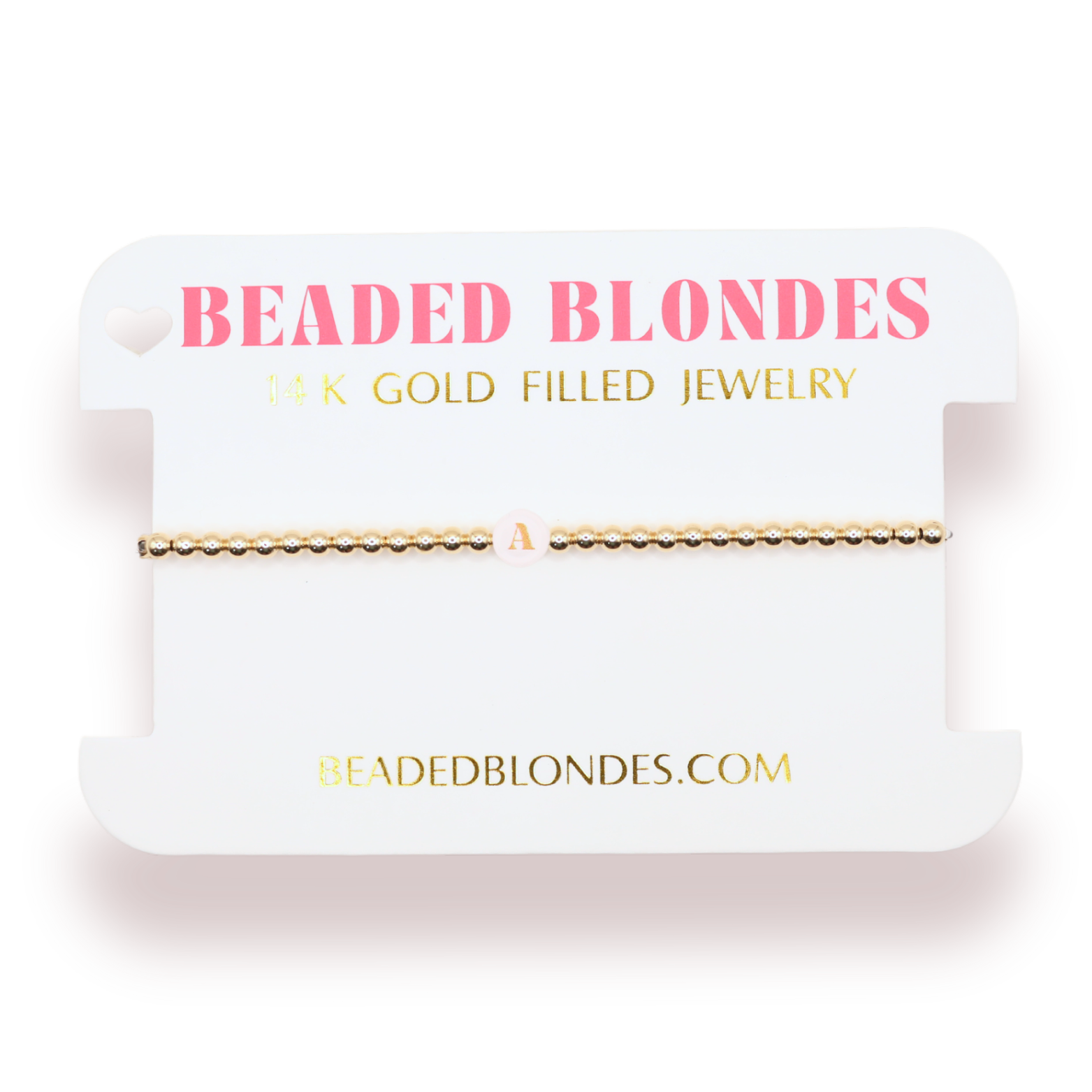 BB Neutral Bead Initial Letter Bracelet