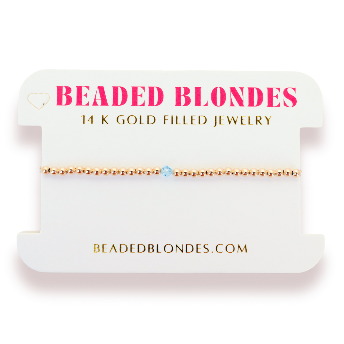 March Aquamarine Birthstone Bracelet