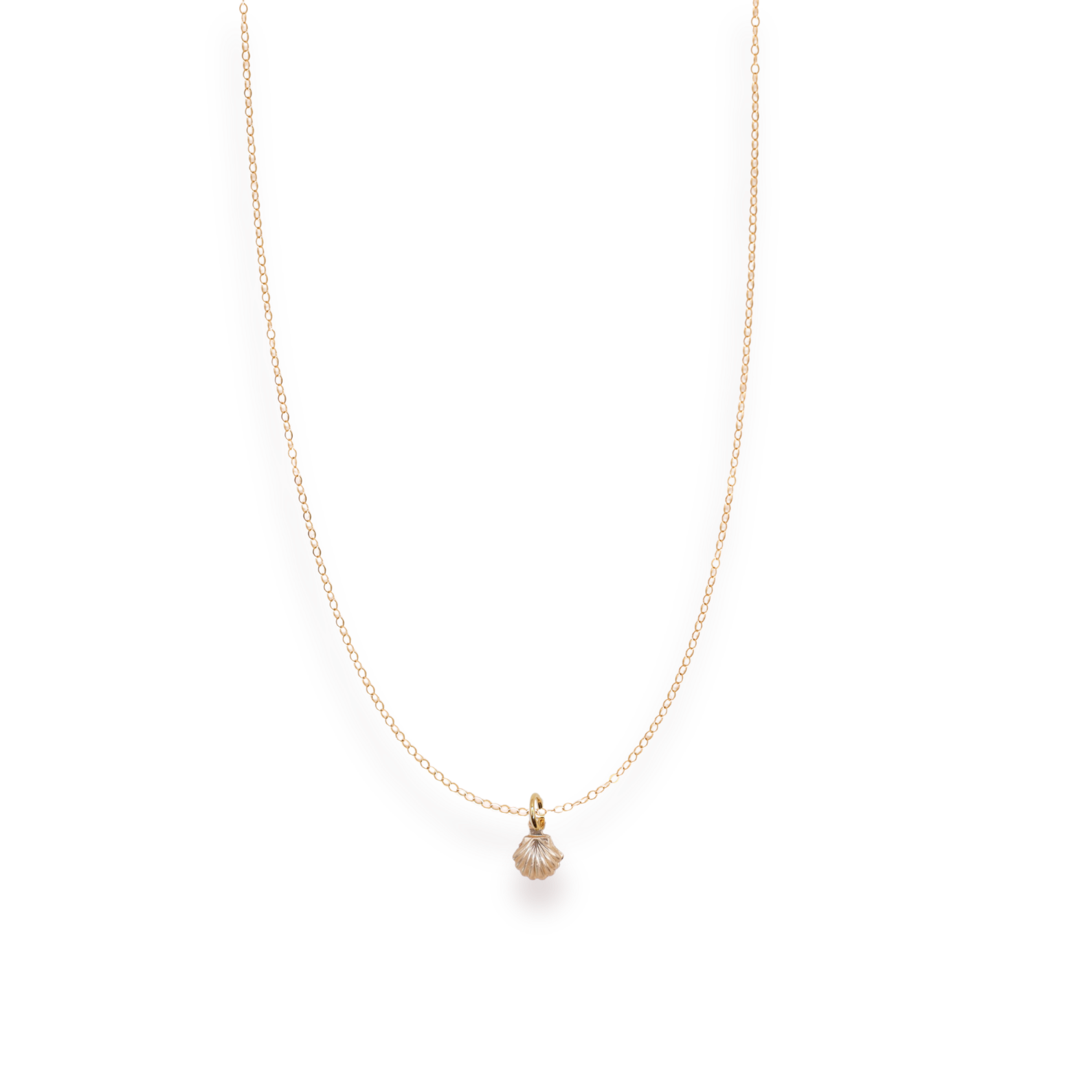 Mini Shell Charm on Chain Necklace