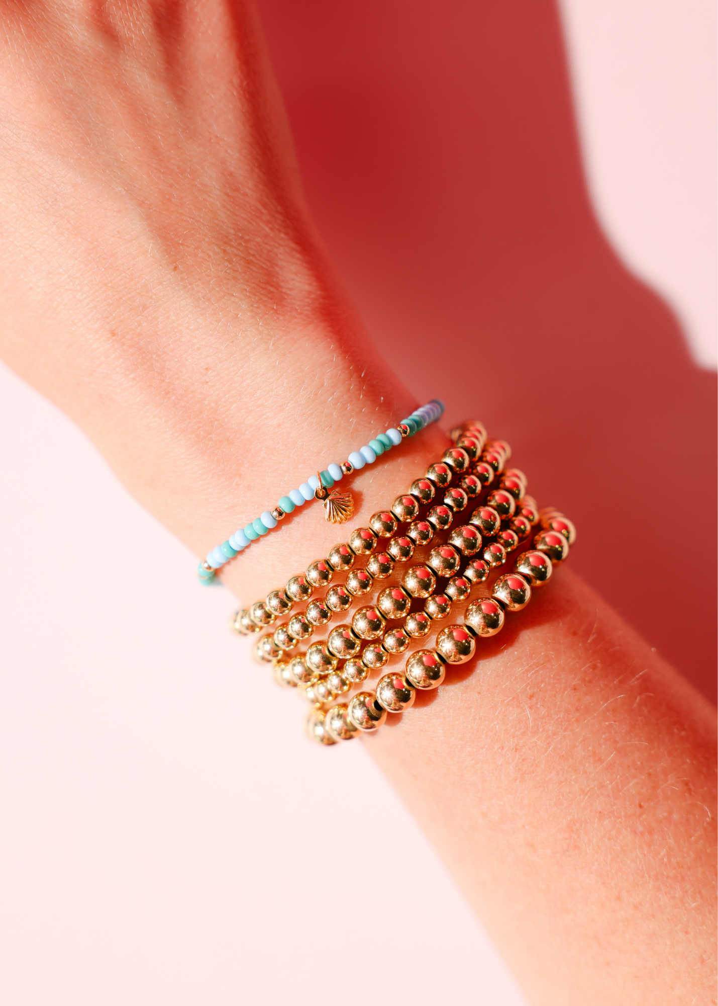 Mini Shell Charm on Poolside Sprinkle Bracelet