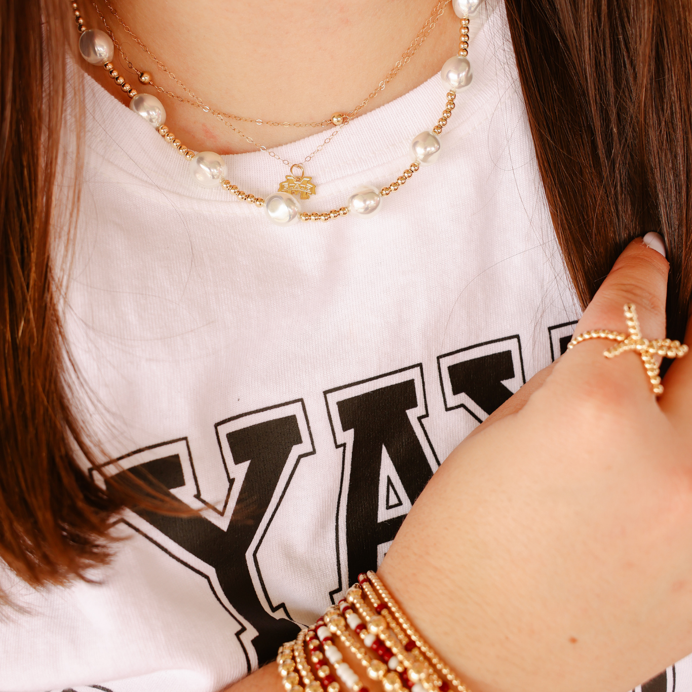 Mississippi State University Logo Charm Necklace