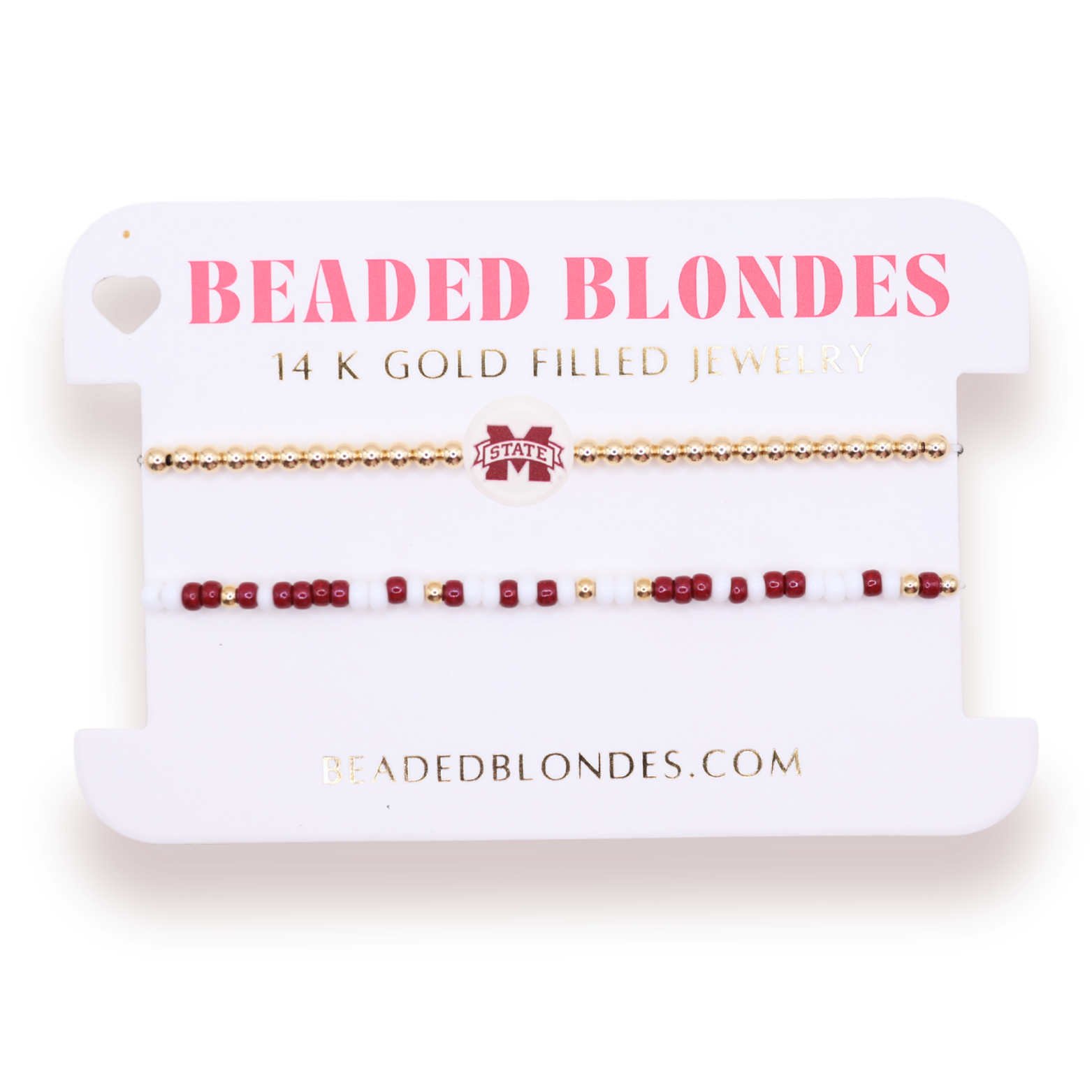 Miss State/ Bulldogs + Sprinkle Bracelet Stack of 2