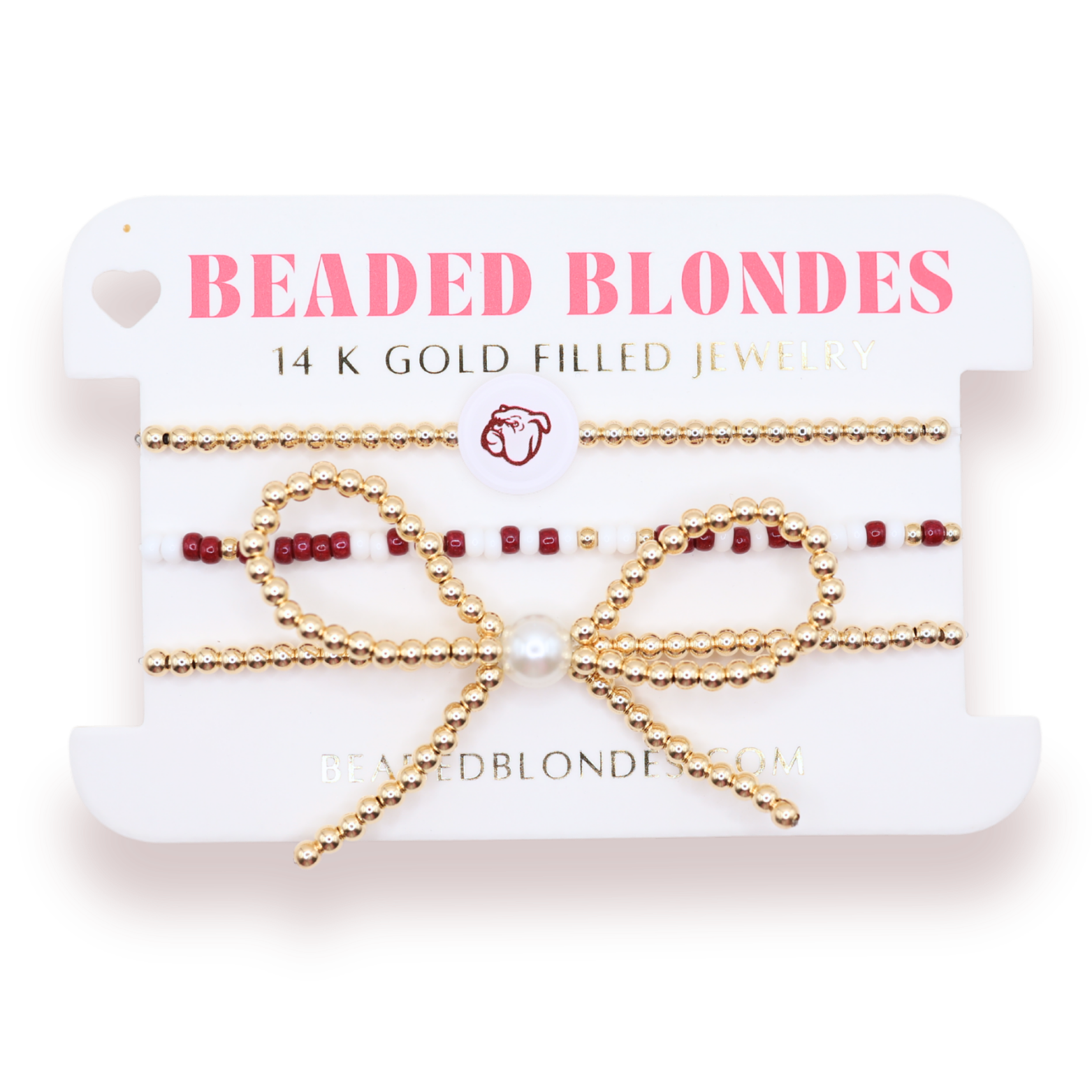 Miss State/ Bulldogs Logo Bow Stack of 3