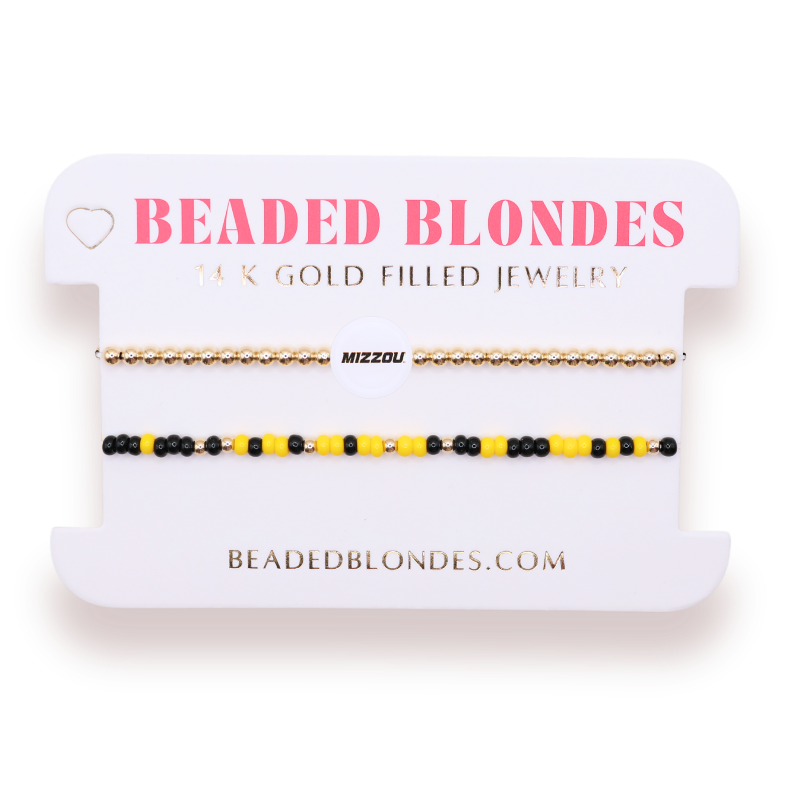 Mizzou/ Tigers + Sprinkle Logo Bracelet Stack of 2