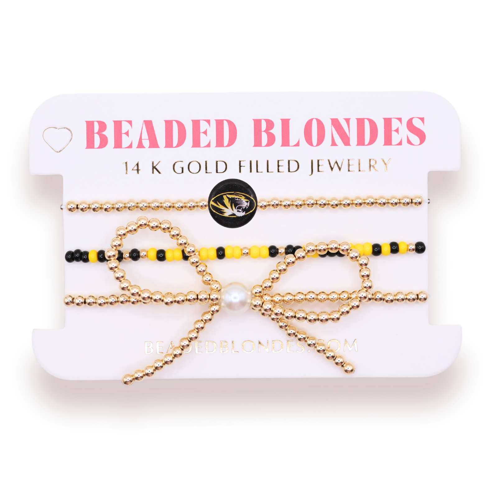 Mizzou/ Tigers Logo Bow Stack of 3