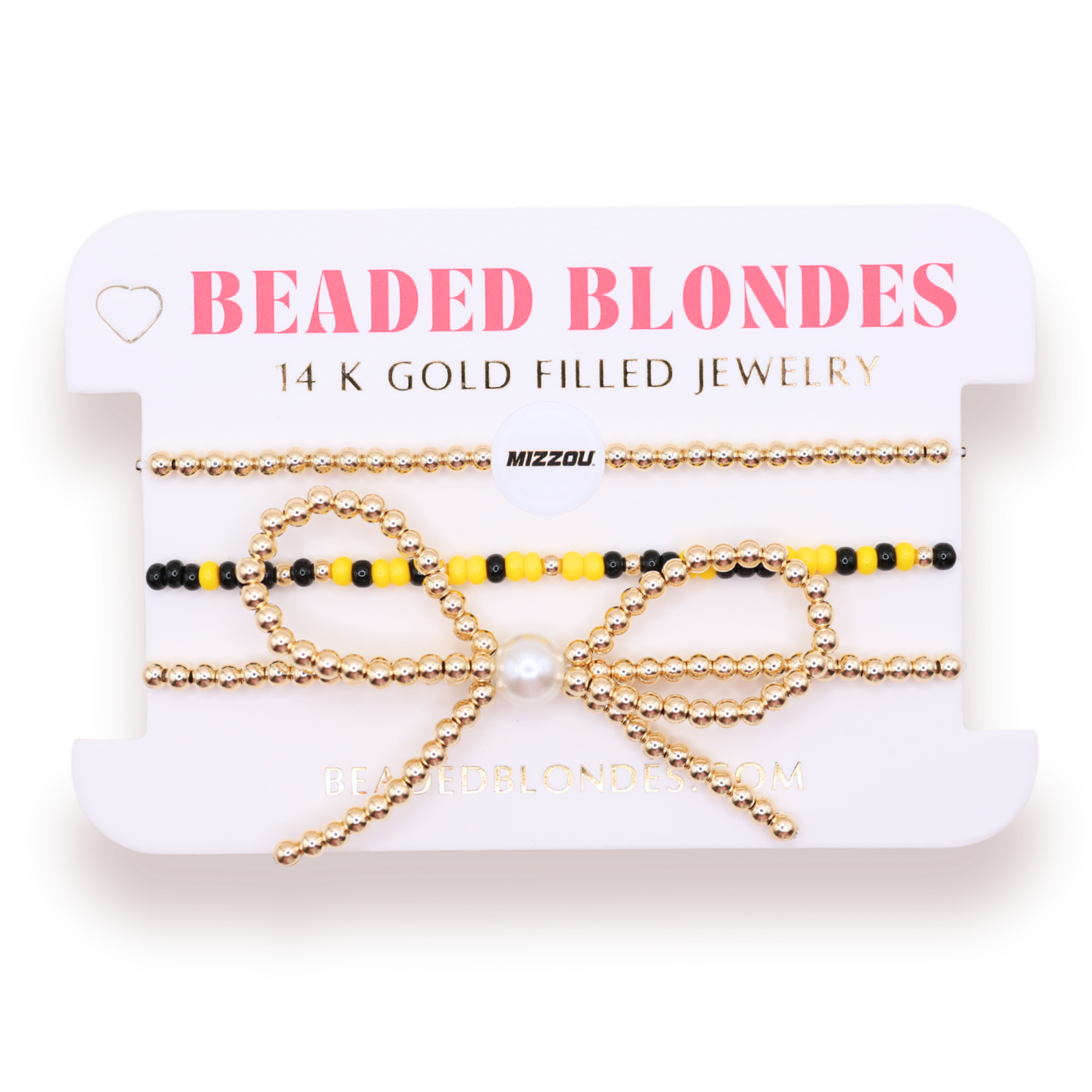 Mizzou/ Tigers Logo Bow Stack of 3