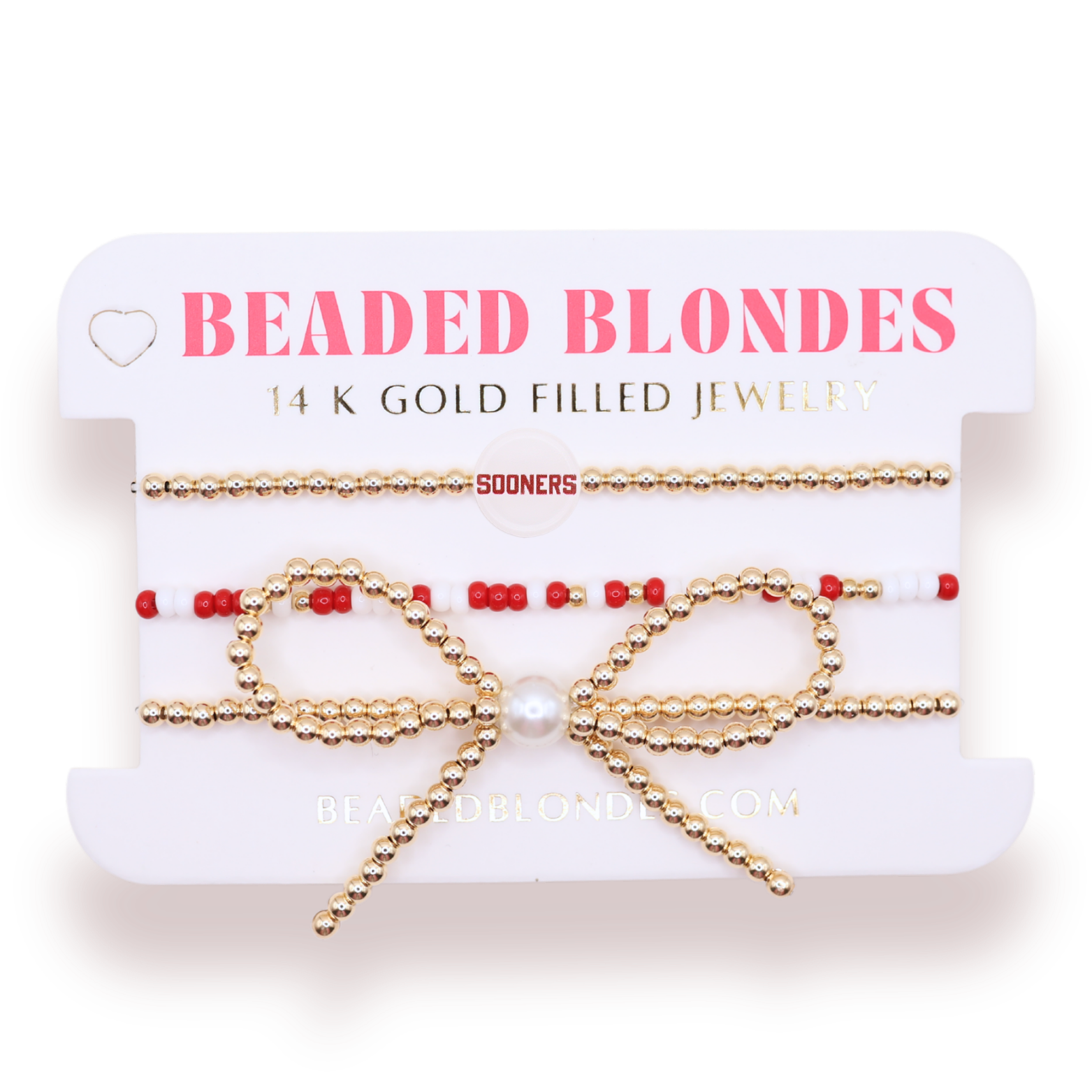 OU/ Sooners Logo Bow Stack of 3