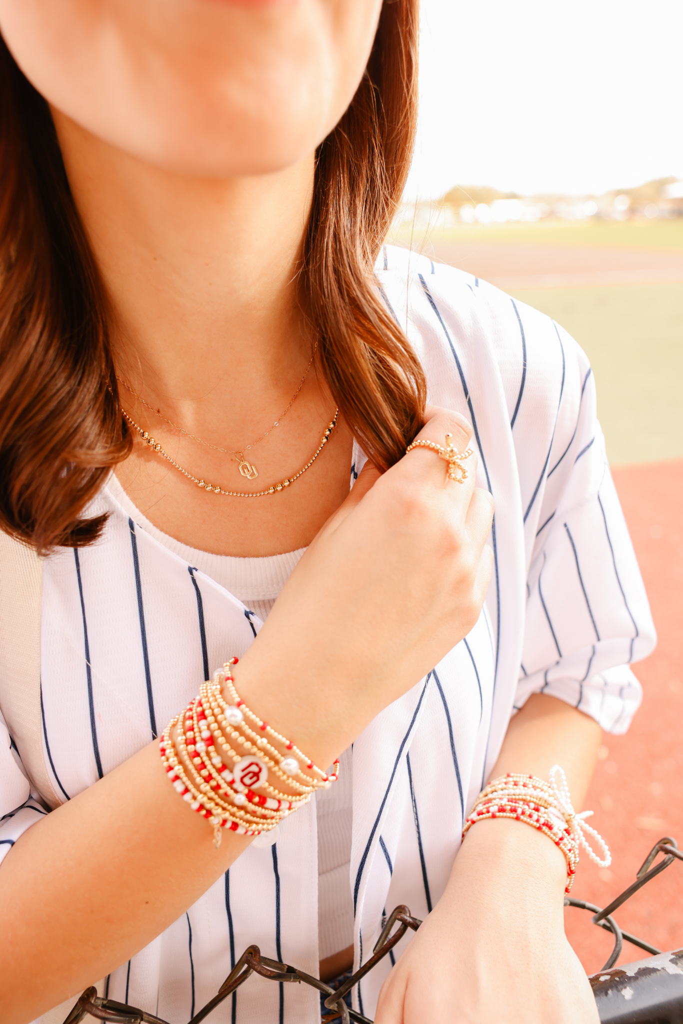 Oklahoma (OU) Logo Charm Necklace