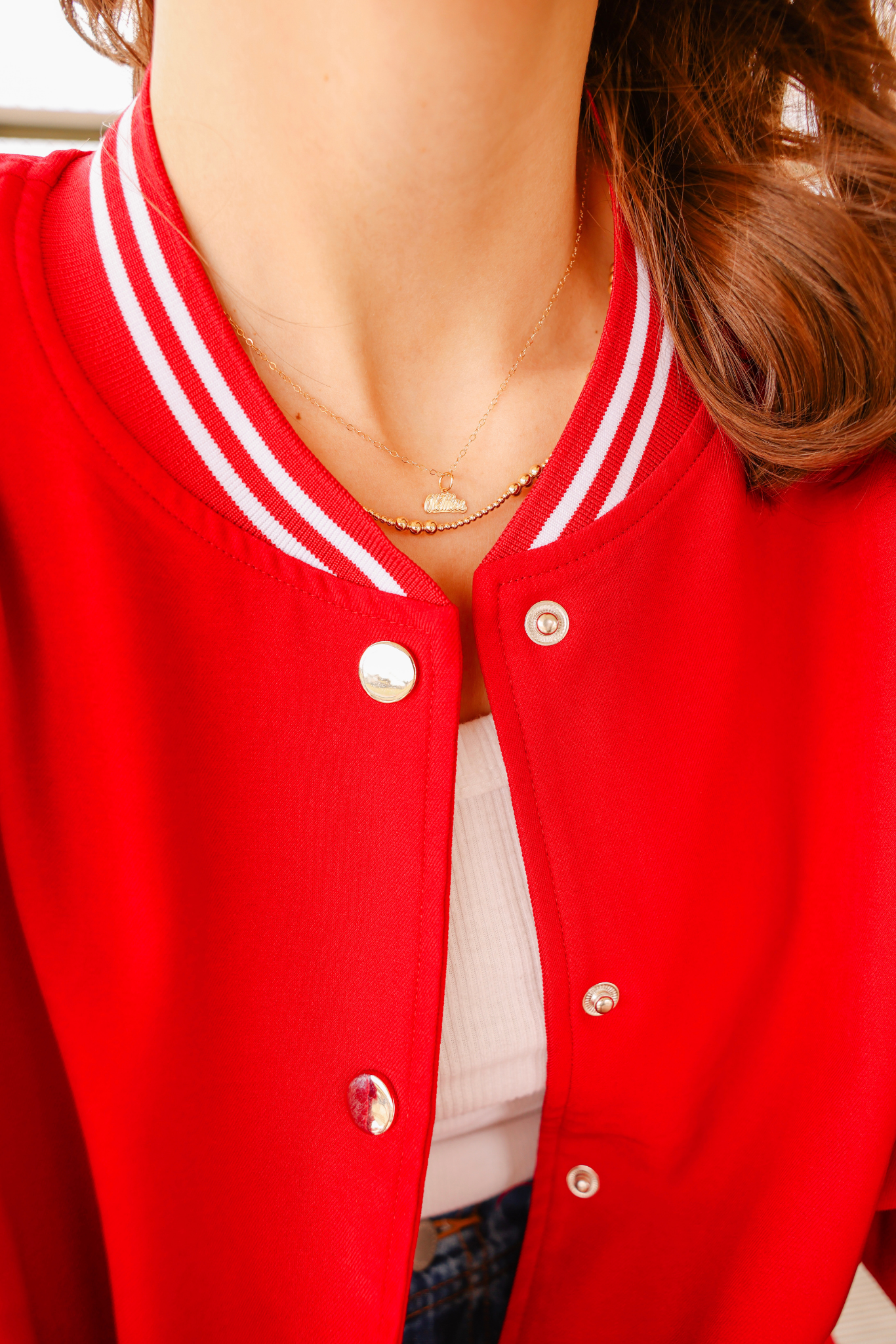 Ole Miss Logo Charm Necklace