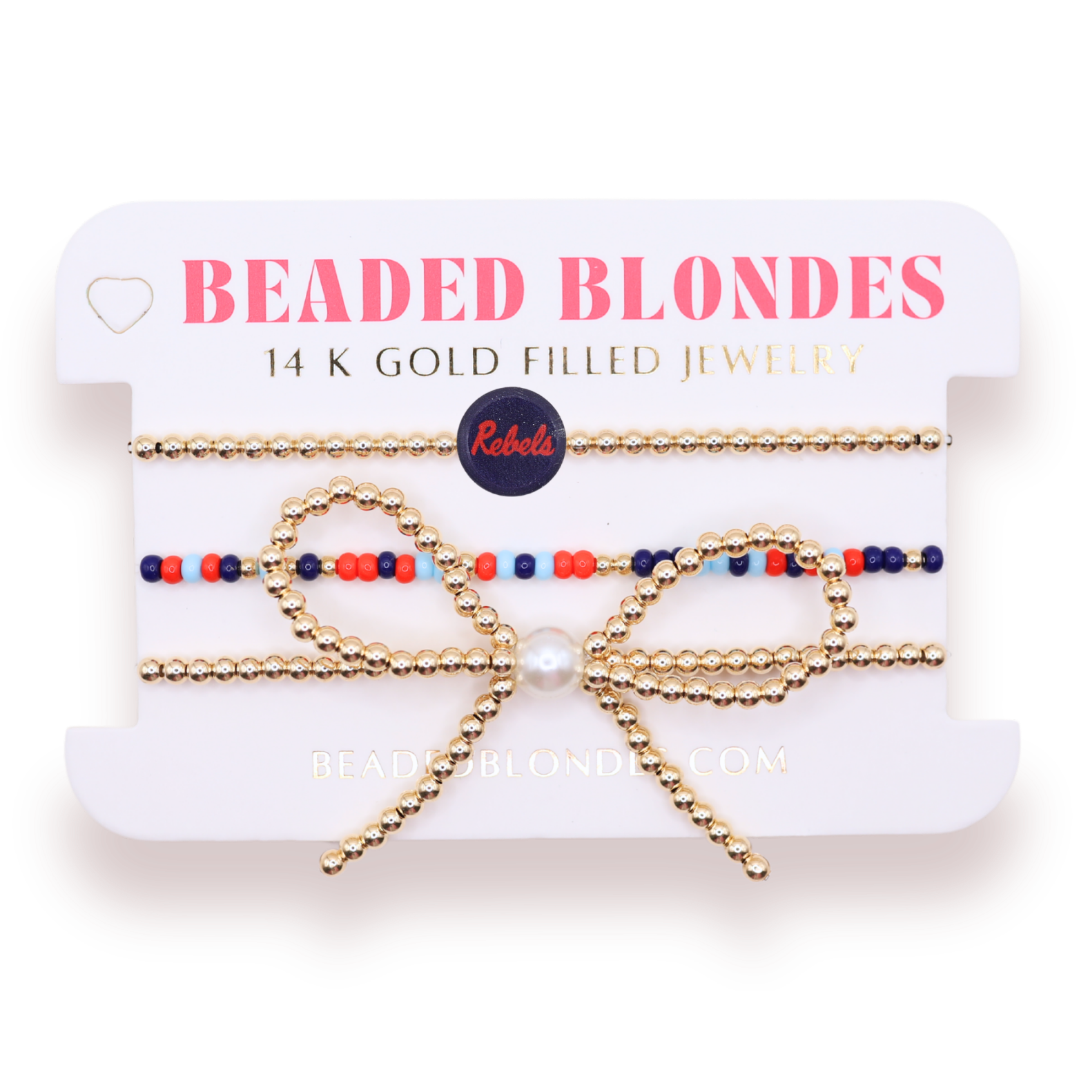 Ole Miss/ Rebels Logo Bow Stack of 3