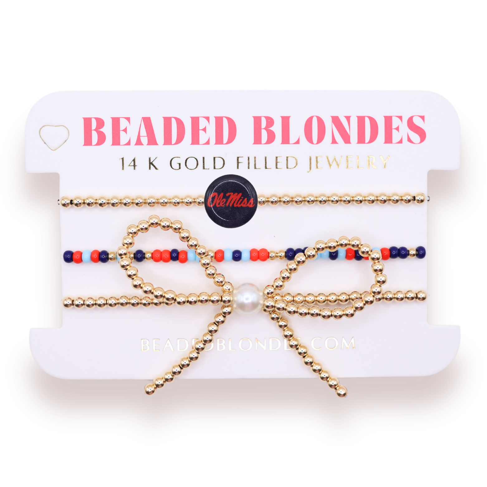 Ole Miss/ Rebels Logo Bow Stack of 3