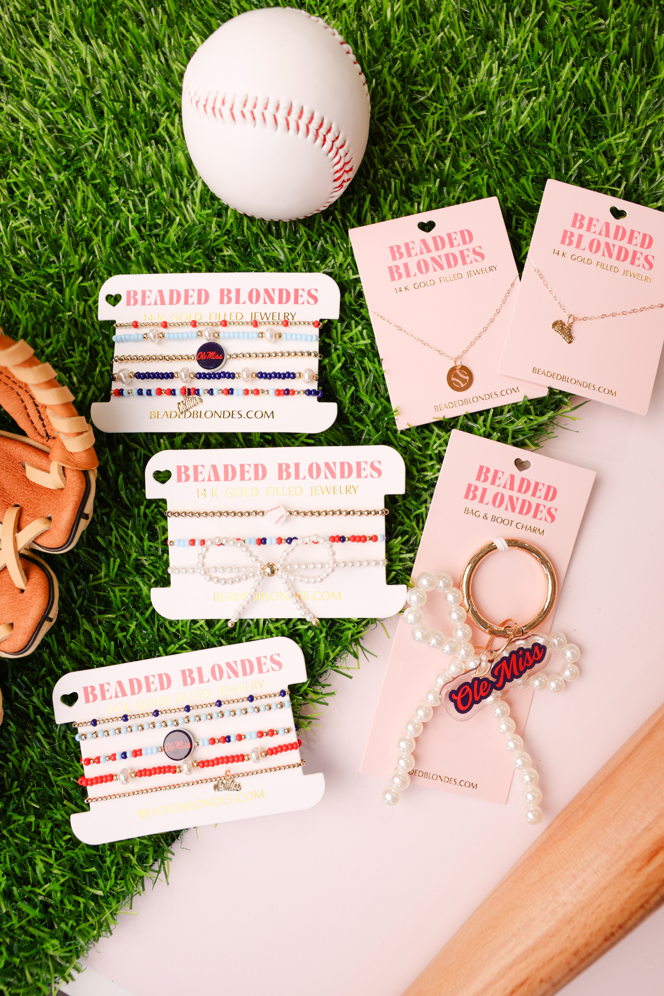 Ole Miss Logo Charm Necklace