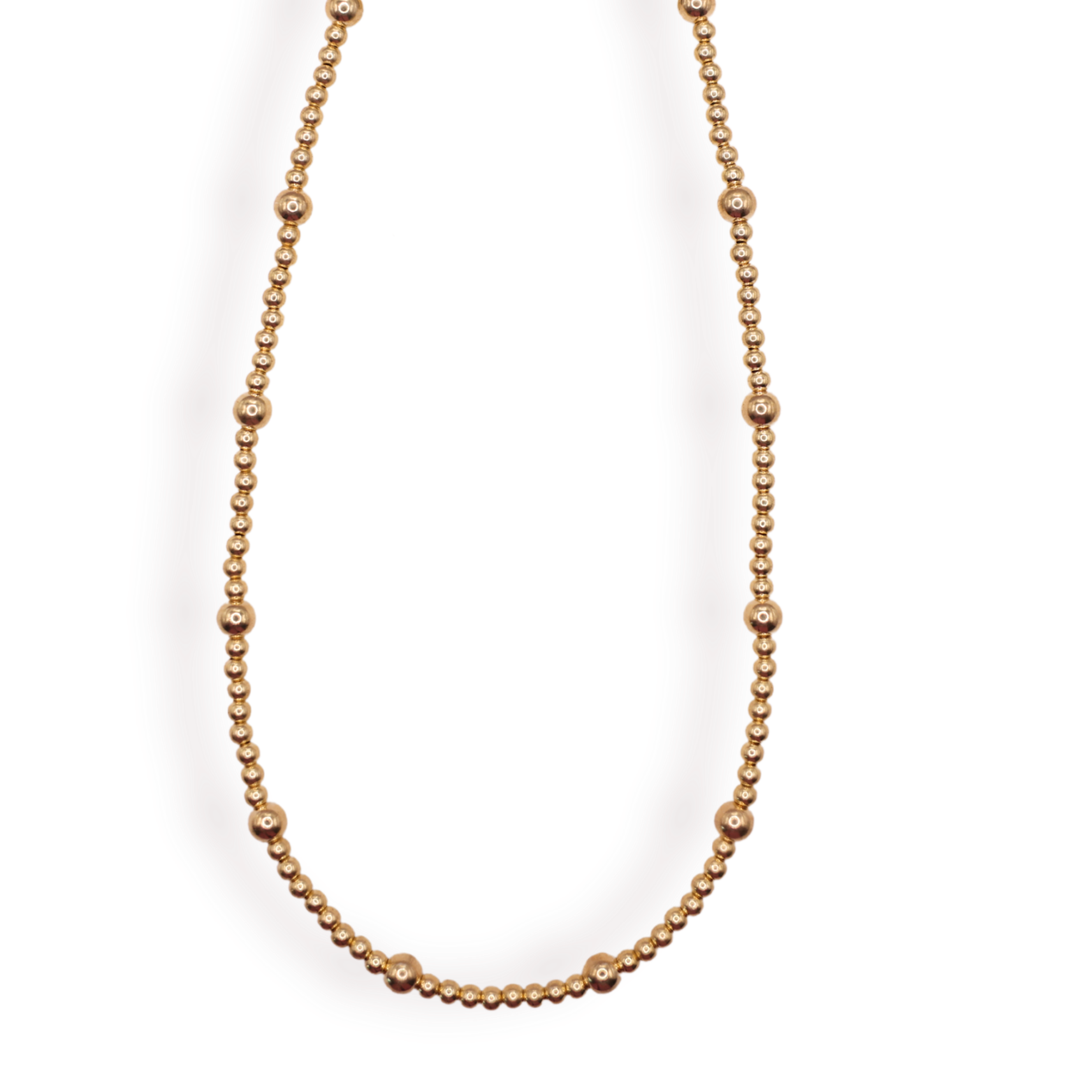 Olive Gold Beaded Necklace